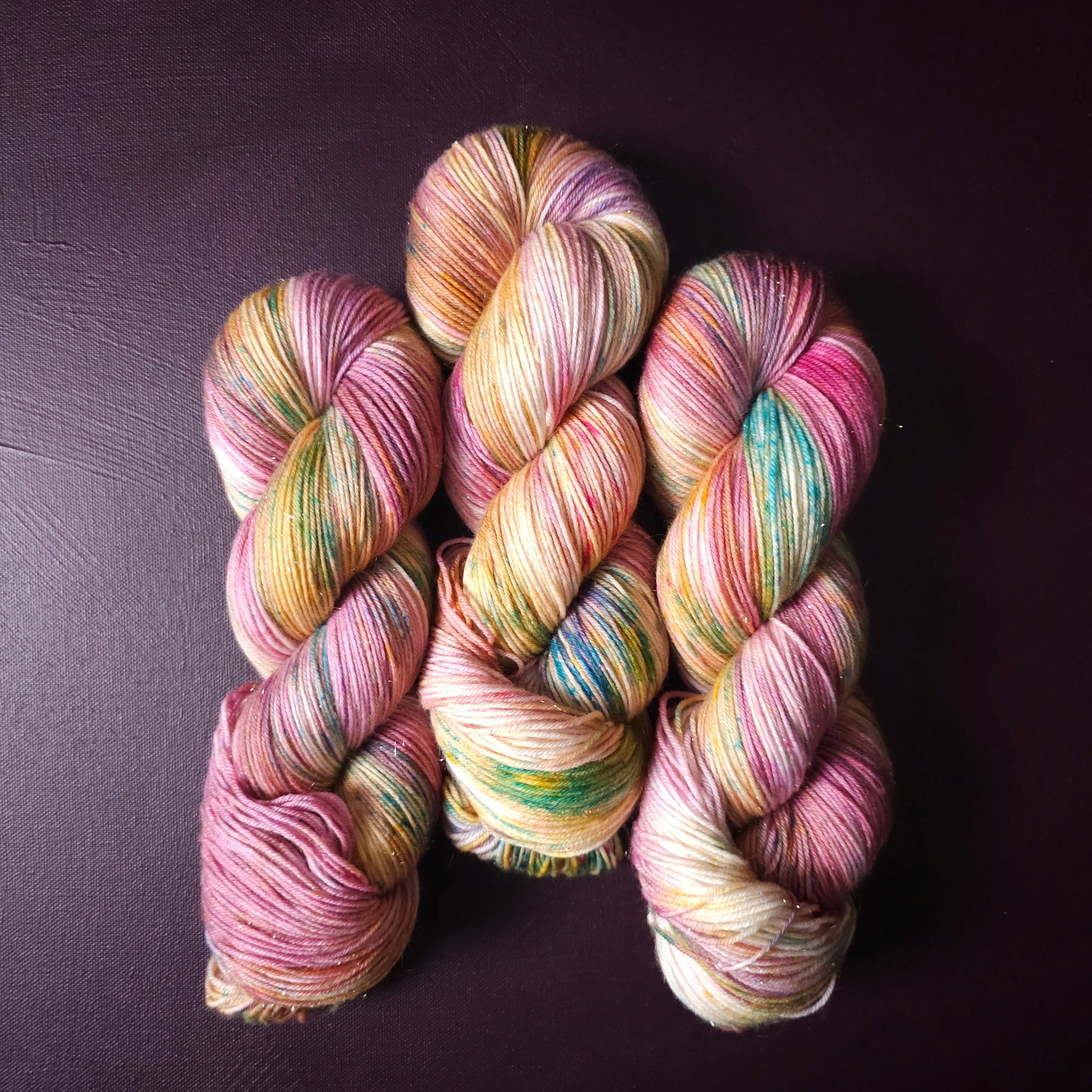 Hand dyed yarn ~ Cotton Candy***Dyed to order ~ Sock, Merino Singles, –  Peacockyarn