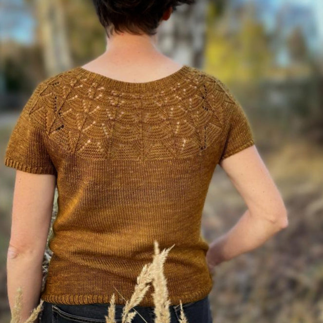 KNITTING PATTERN, Glacier Top, Beginner Friendly Lace Knitwear Tee PDF Tutorial, Vegan Yarn Summer T-Shirt, Draped Top, Easy Sweater Shirt