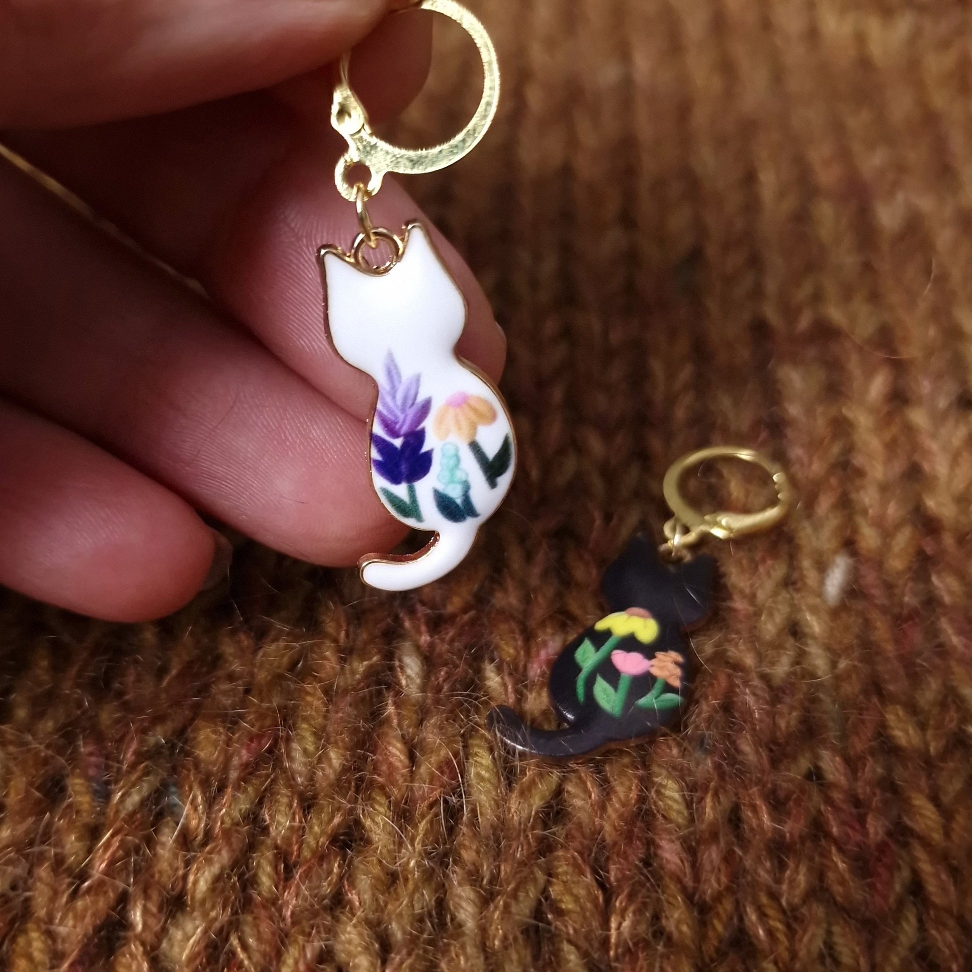 Stitch markers ~ Kitty Bouqet ~ Knitting notions, progress markers, progress keepers, knitting tools, crochet notions