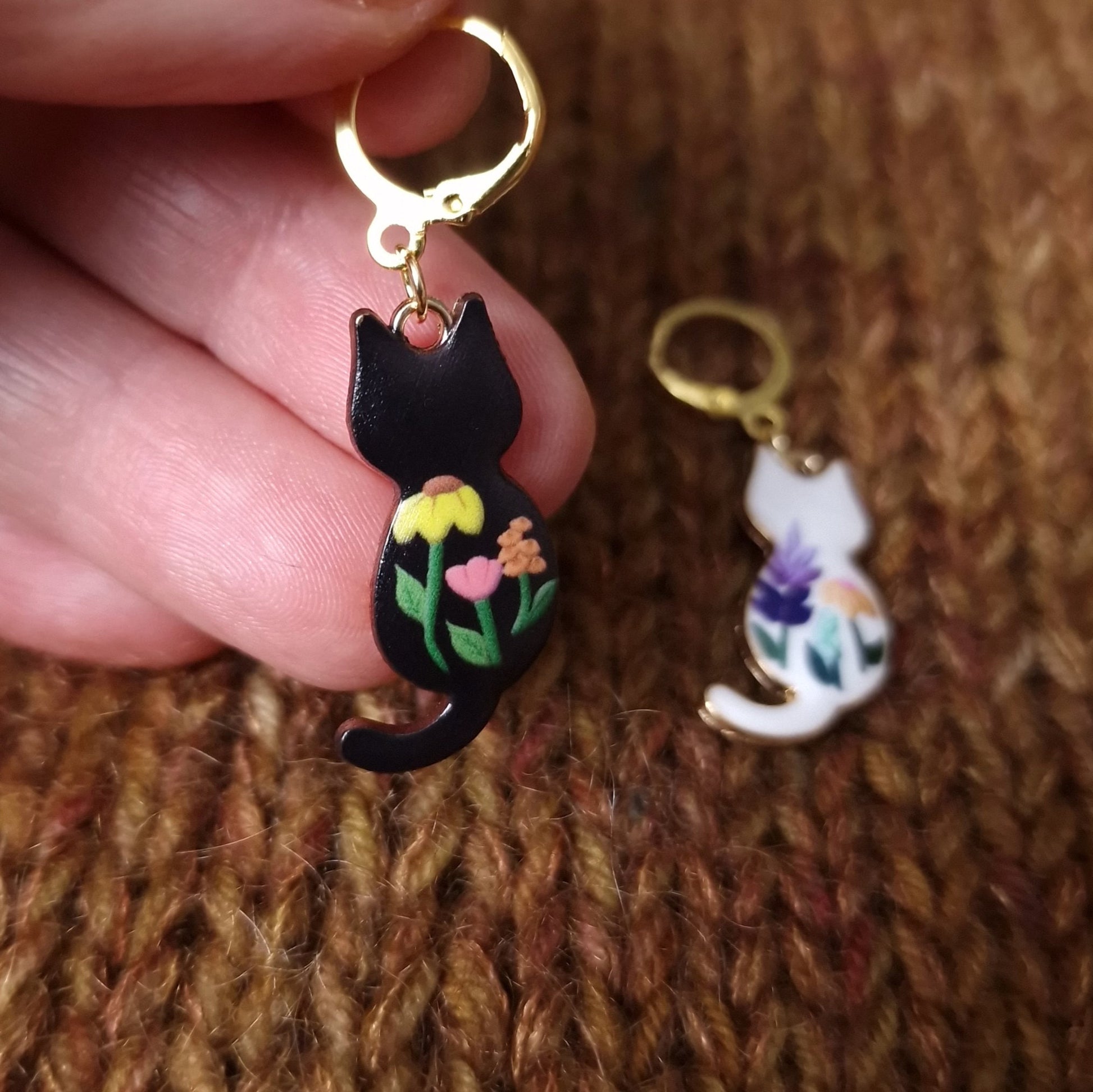 Stitch markers ~ Kitty Bouqet ~ Knitting notions, progress markers, progress keepers, knitting tools, crochet notions