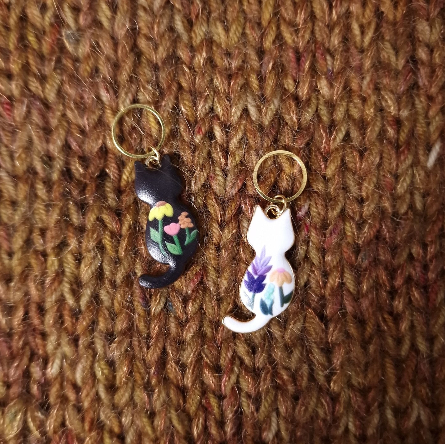 Stitch markers ~ Kitty Bouqet ~ Knitting notions, progress markers, progress keepers, knitting tools, crochet notions