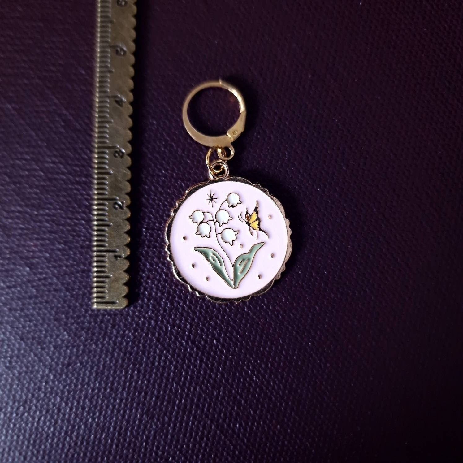 Stitch marker ~ Romantic Summer ~ Knitting notions, progress markers, progress keepers, knitting tools, gift for knitter