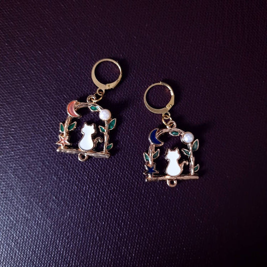 Stitch marker ~ Cat Romance ~ Knitting notions, progress markers, progress keepers, knitting tools, crochet notions