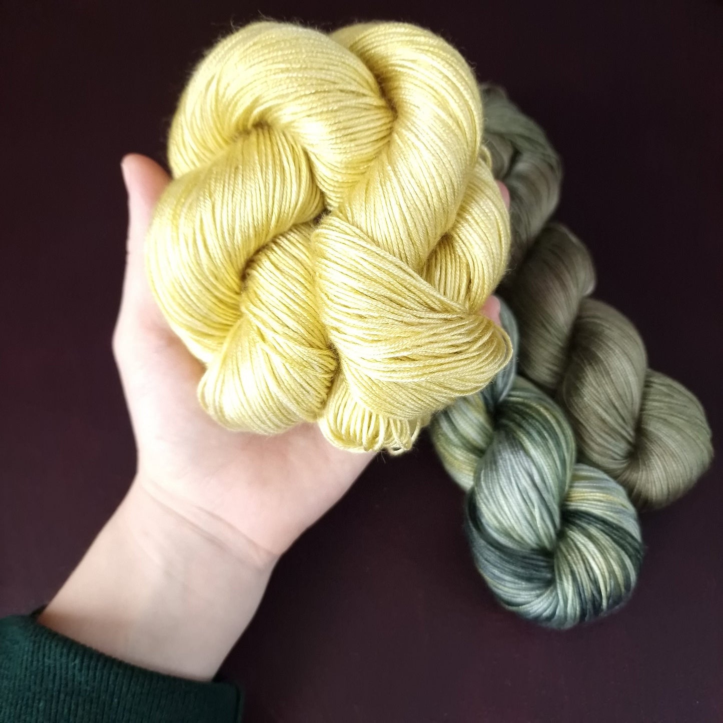 Hand dyed yarn ~ Pastel Sunshine ***Dyed to order ~ fingering / DK weight tencel OR bamboo yarn, vegan