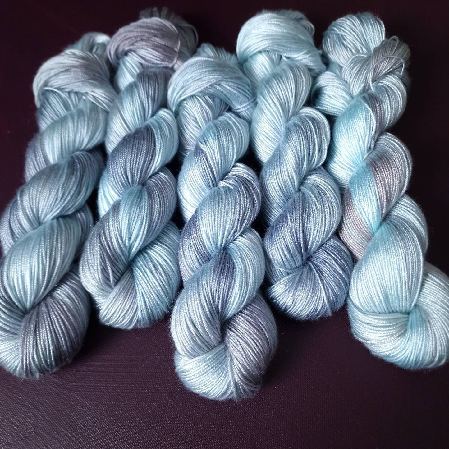 Hand dyed yarn ~ Crystal Fairy ***Dyed to order ~ fingering / DK weight tencel OR bamboo yarn, vegan