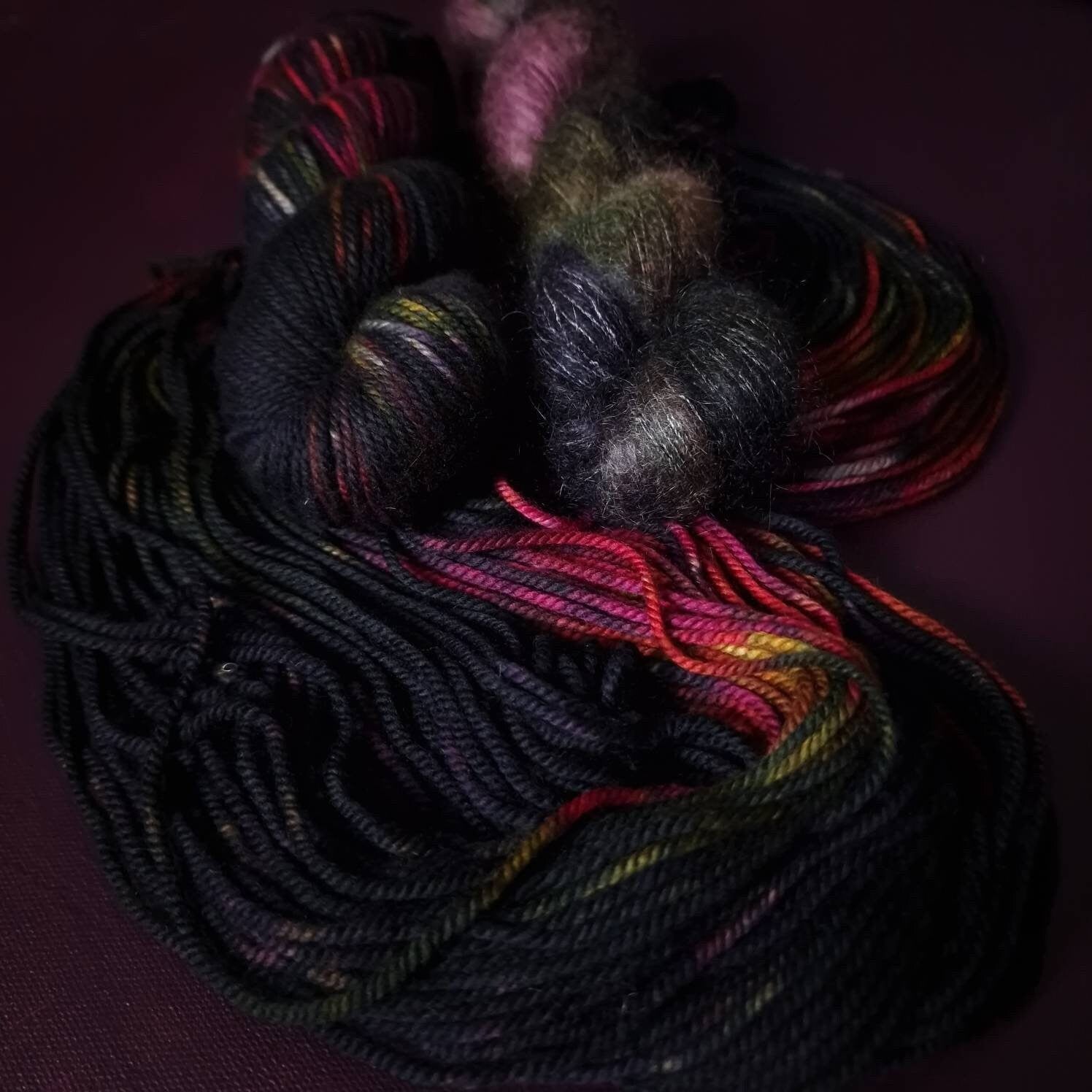 Hand dyed yarn ~ The Clown*** Dyed to order ~ Sock, Merino Singles, DK, Aran, Mohair Silk