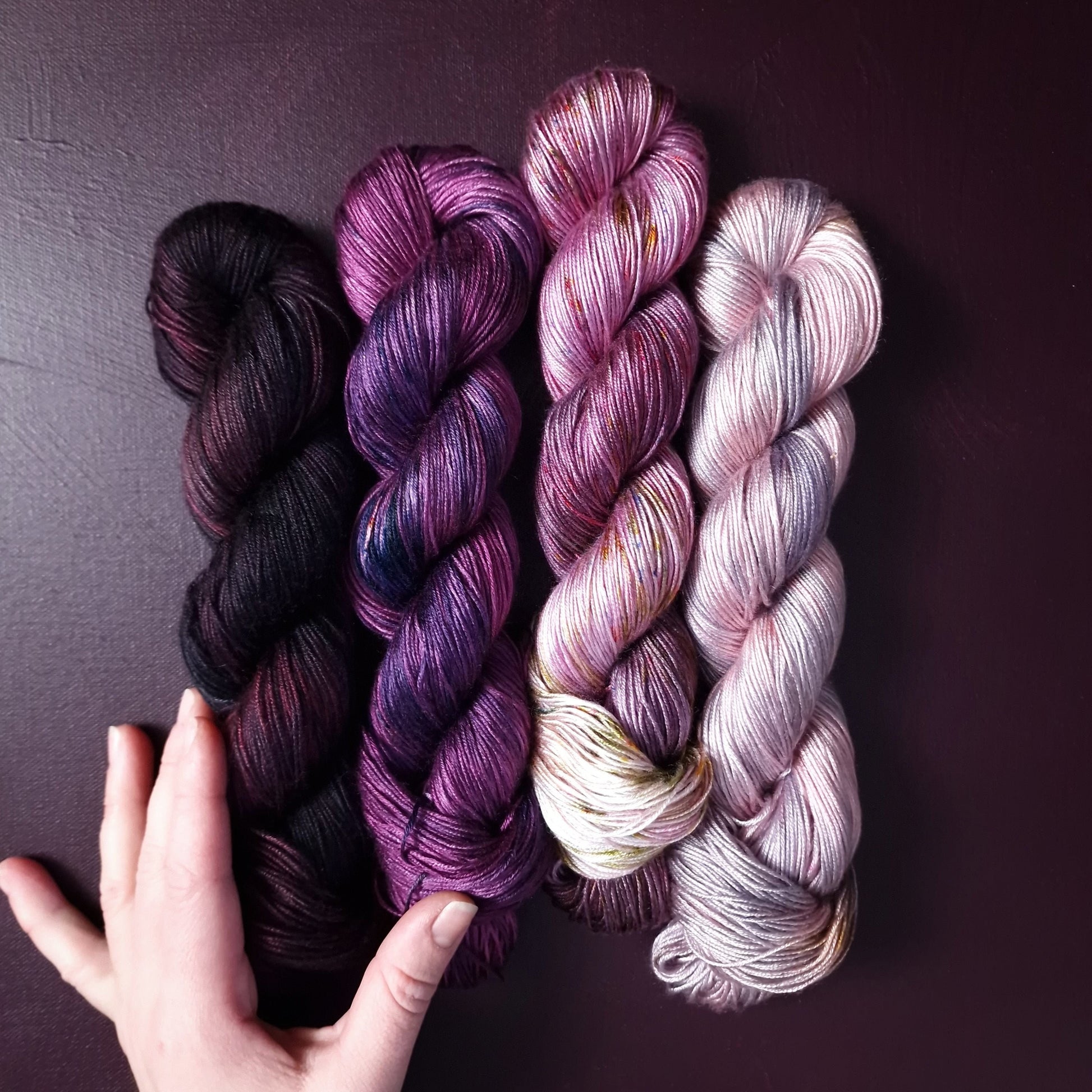 Hand dyed yarn ~ Fade Set*** Dyed to order ~ Mrs. Roberston's Rose Garden ~ tencel yarn, bamboo yarn, vegan, hand painted, fingering, DK