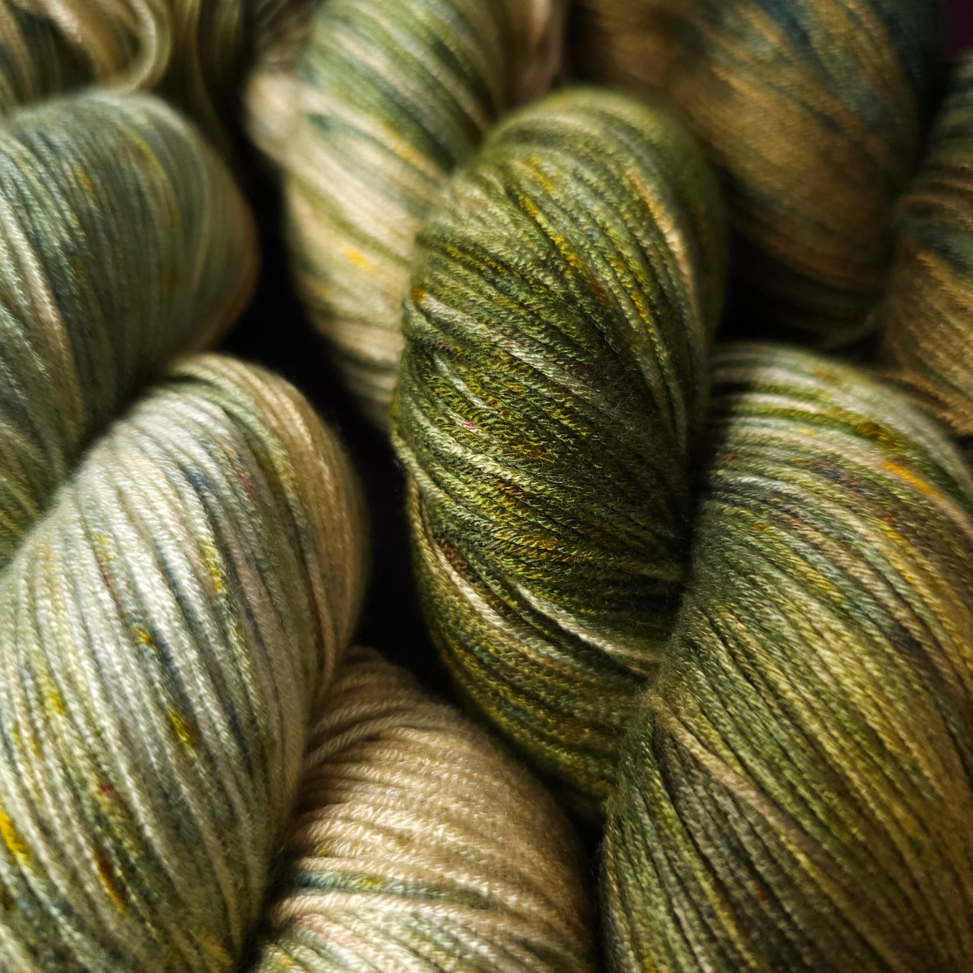 Hand dyed yarn ~ Fade Set ~ Mossy Willow ~ tencel yarn, bamboo, vegan, hand painted, fingering, DK