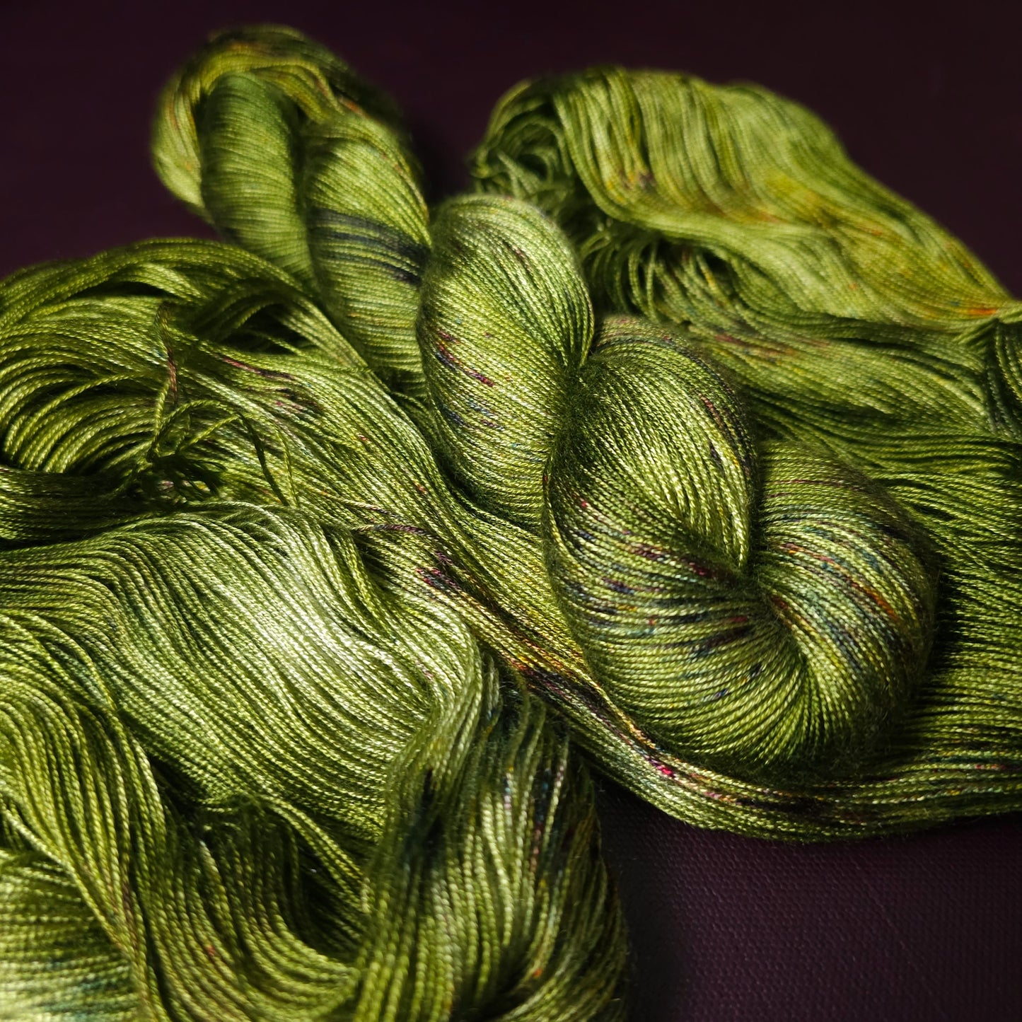 Hand dyed yarn ~ Don't Frog Me ***Dyed to order ~ fingering / DK weight tencel OR bamboo yarn, vegan, hand painted