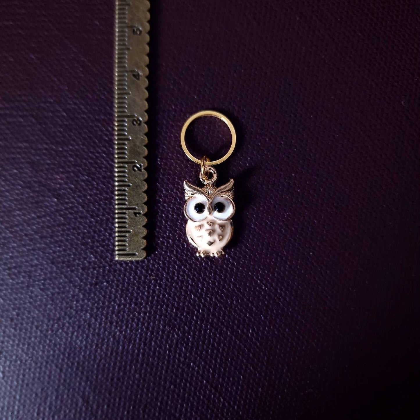 Stitch marker ~ Owl ~ Knitting notions, progress markers, progress keepers, crochet notions, gift for knitter
