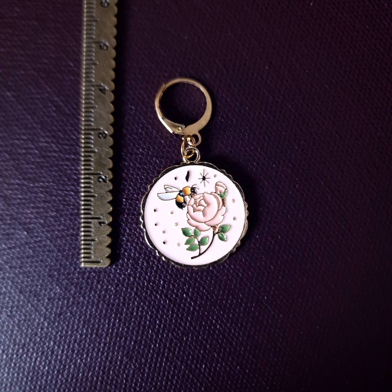 Stitch marker ~ Romantic Summer ~ Knitting notions, progress markers, progress keepers, knitting tools, gift for knitter