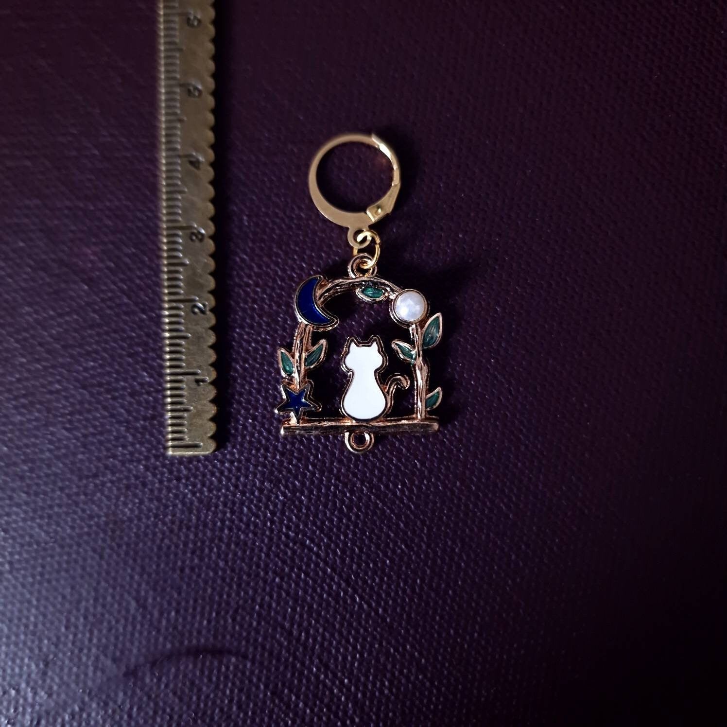 Stitch marker ~ Cat Romance ~ Knitting notions, progress markers, progress keepers, knitting tools, crochet notions
