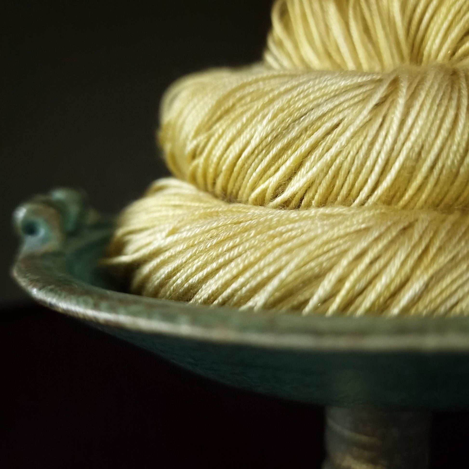 Hand dyed yarn ~ Pastel Sunshine ***Dyed to order ~ fingering / DK weight tencel OR bamboo yarn, vegan