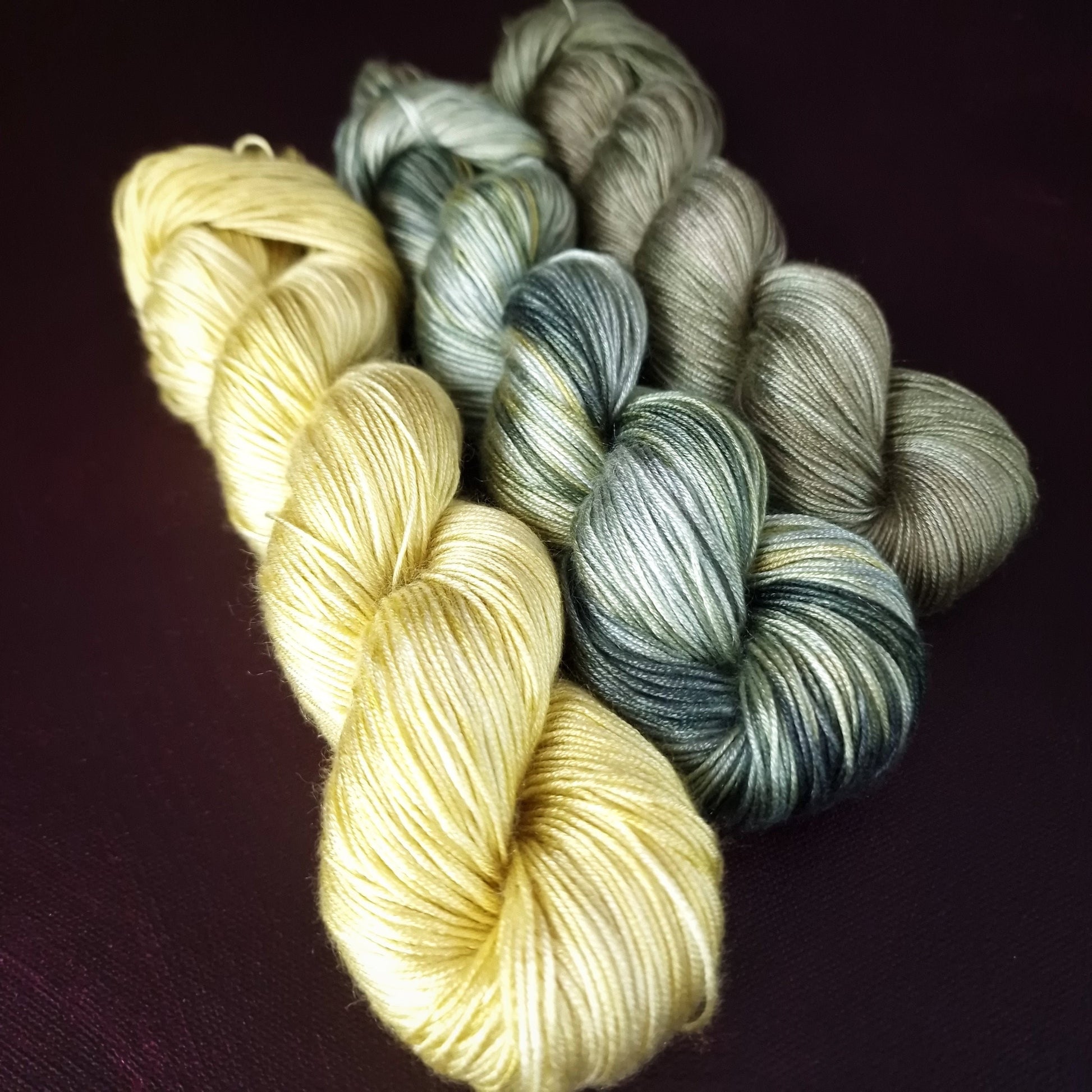 Hand dyed yarn ~ Pastel Sunshine ***Dyed to order ~ fingering / DK weight tencel OR bamboo yarn, vegan