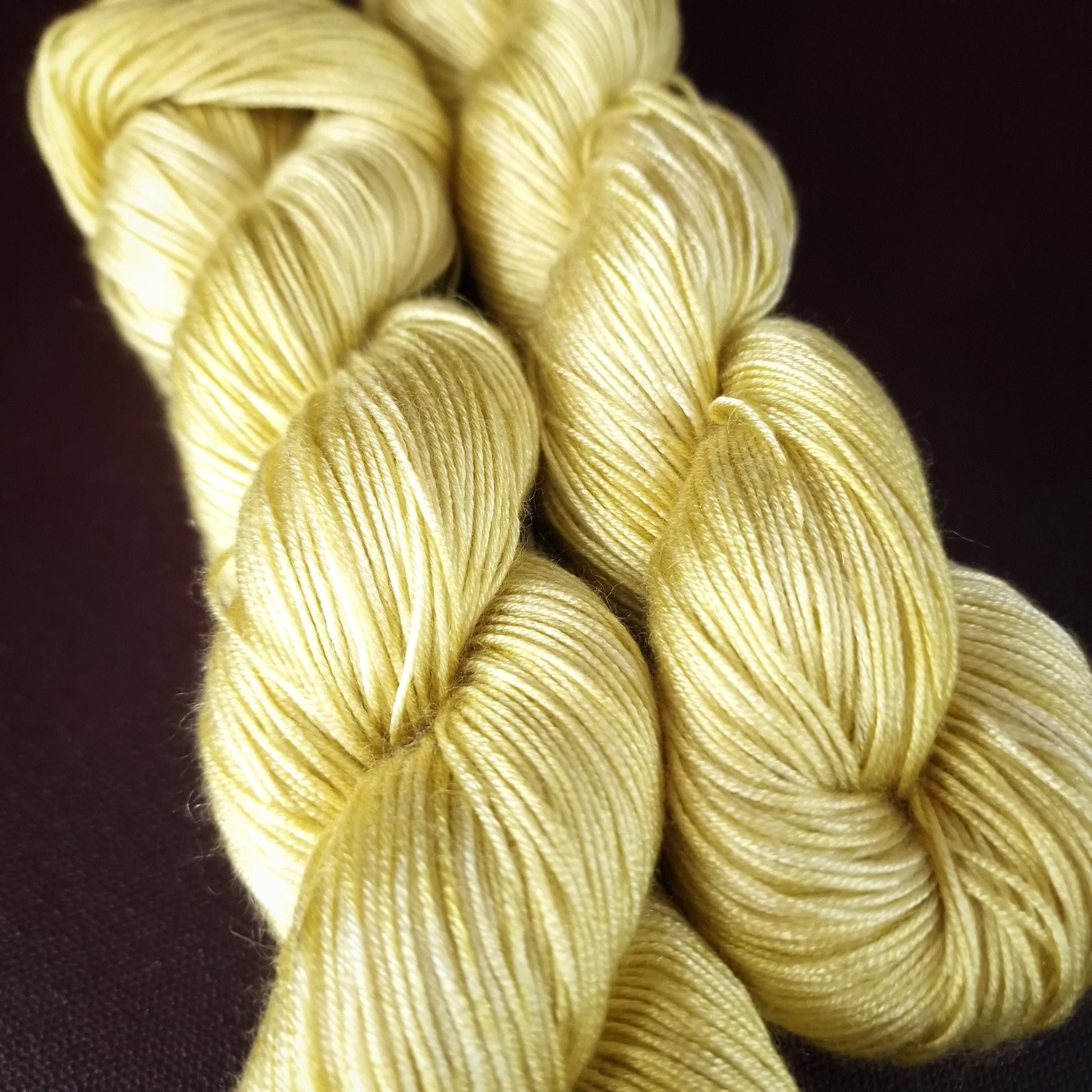 Hand dyed yarn ~ Pastel Sunshine ***Dyed to order ~ fingering / DK weight tencel OR bamboo yarn, vegan