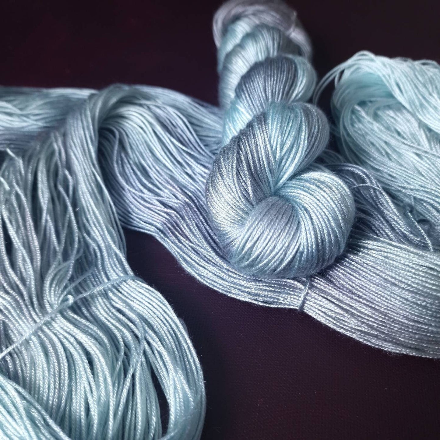 Hand dyed yarn ~ Crystal Fairy ***Dyed to order ~ fingering / DK weight tencel OR bamboo yarn, vegan