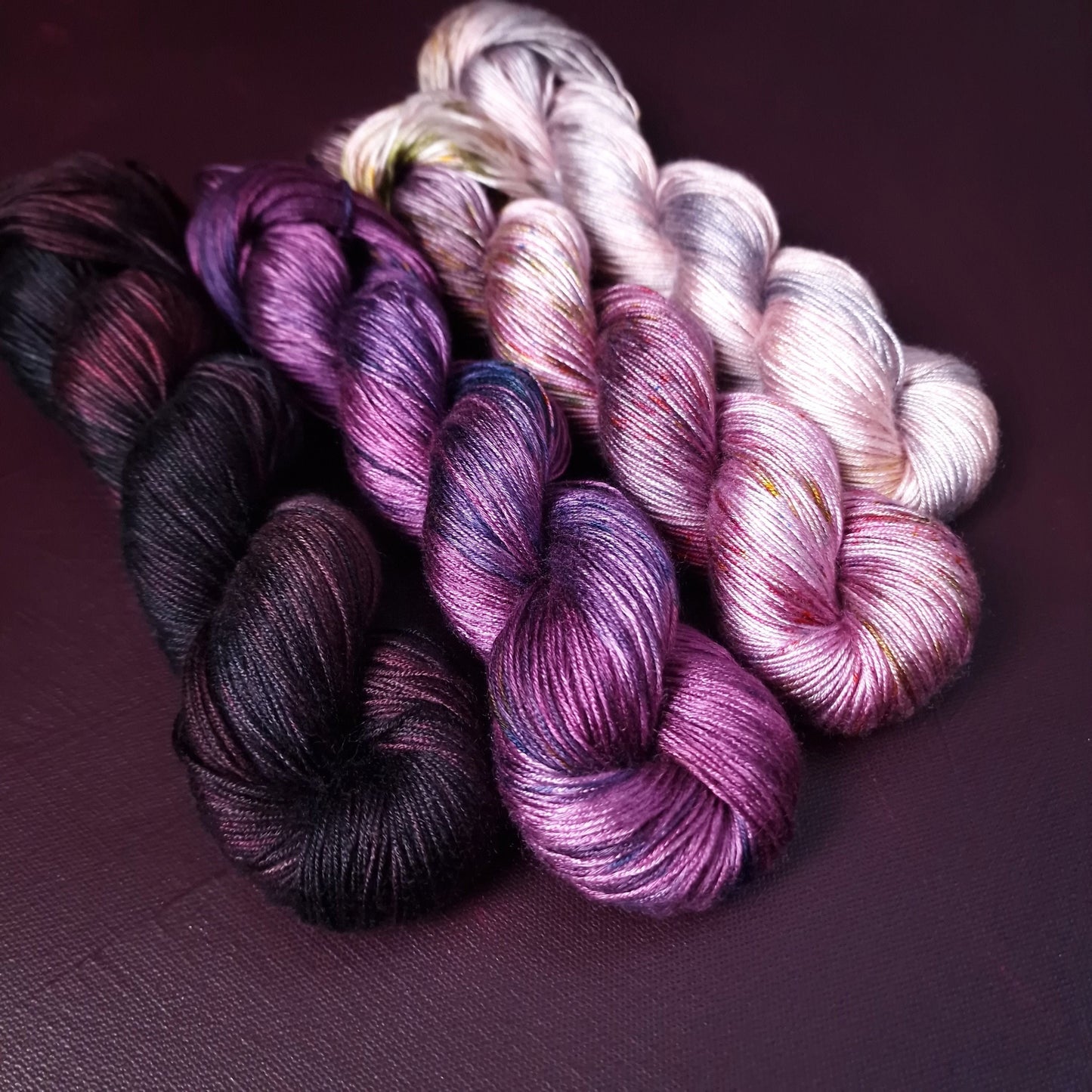 Hand dyed yarn ~ Fade Set*** Dyed to order ~ Mrs. Roberston's Rose Garden ~ tencel yarn, bamboo yarn, vegan, hand painted, fingering, DK
