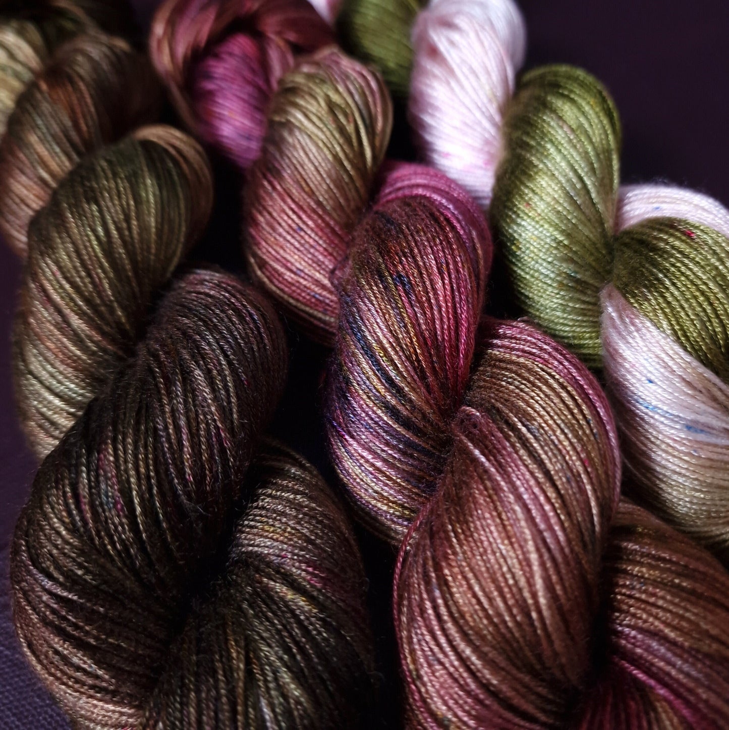 Hand dyed yarn ~ Dark Orchid *** Dyed to order ~ fingering / DK weight tencel OR bamboo yarn, vegan, hand painted