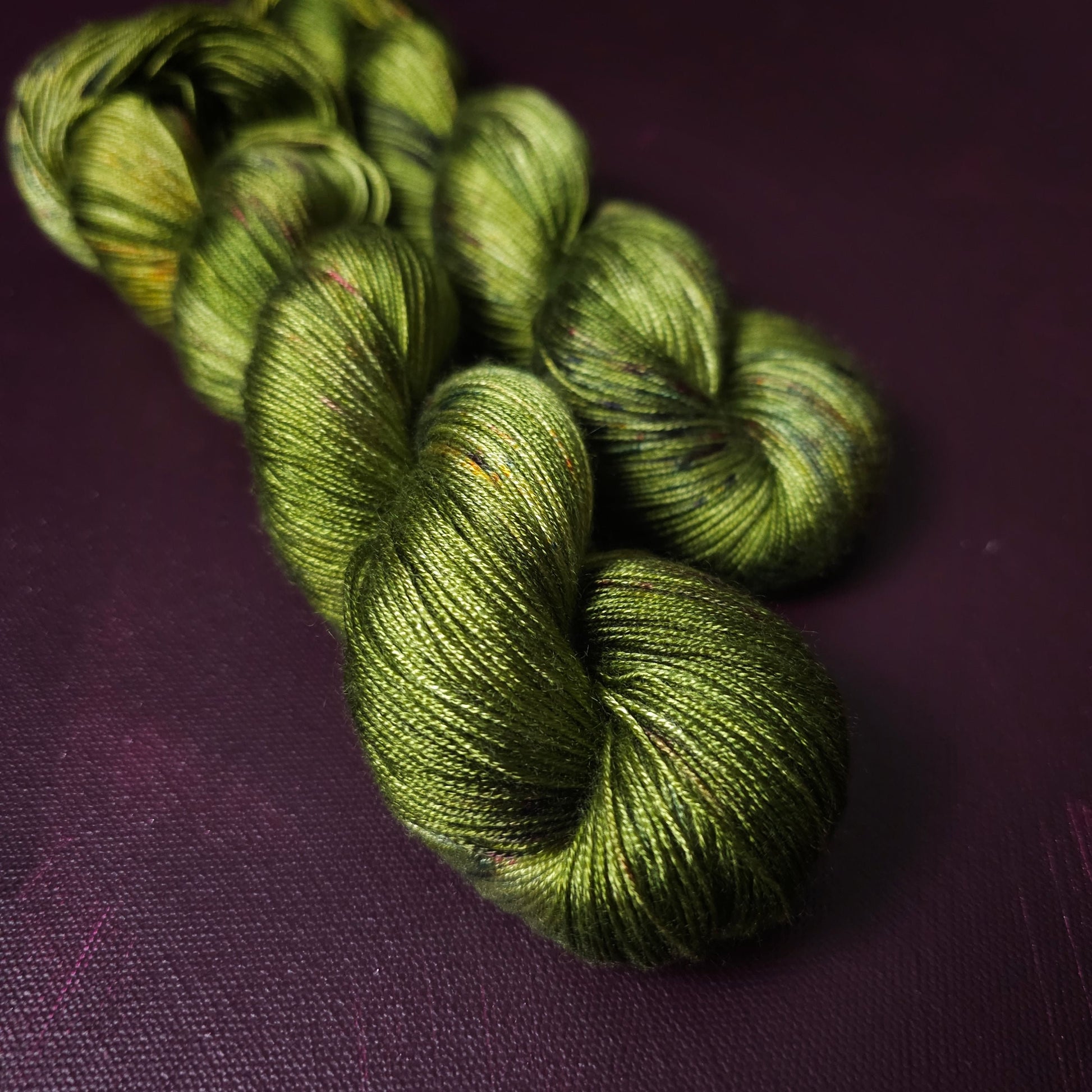 Hand dyed yarn ~ Don't Frog Me ***Dyed to order ~ fingering / DK weight tencel OR bamboo yarn, vegan, hand painted