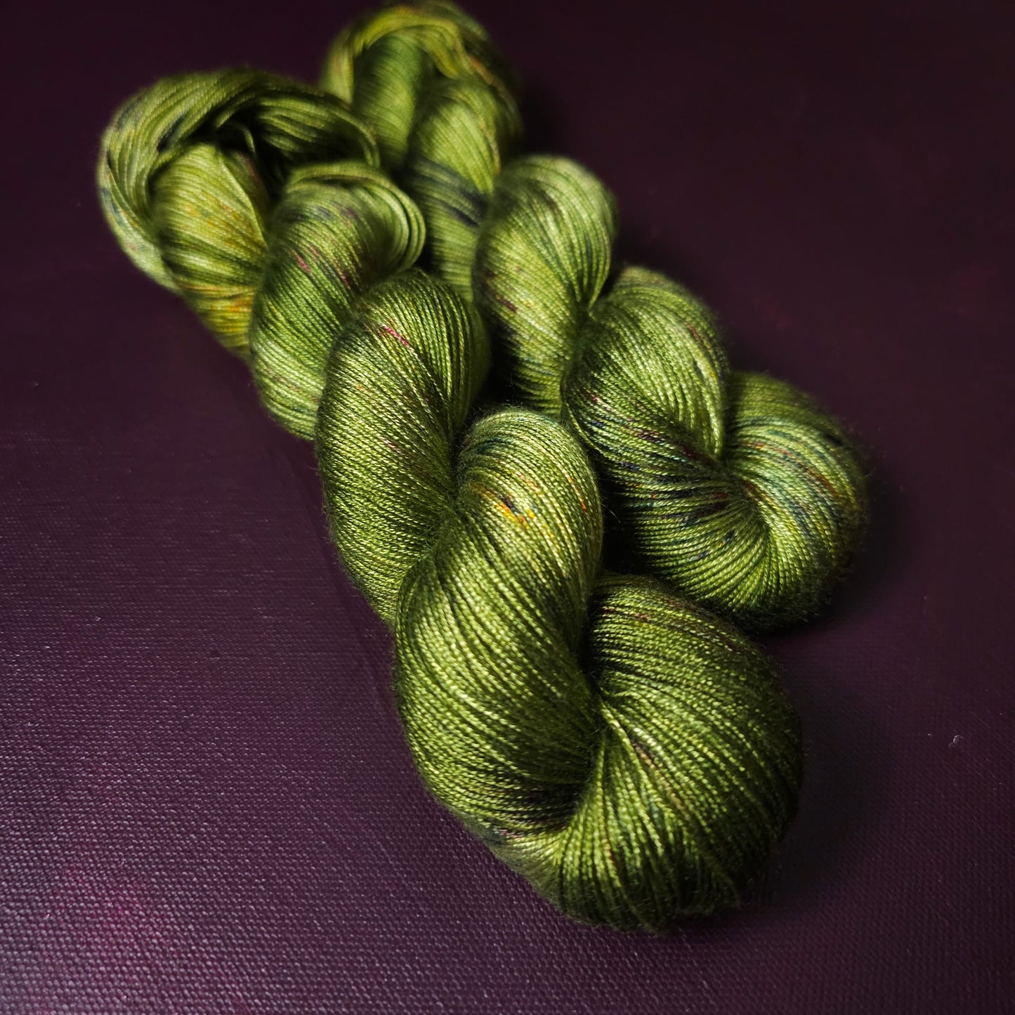 Hand dyed yarn ~ Don't Frog Me ***Dyed to order ~ fingering / DK weight tencel OR bamboo yarn, vegan, hand painted