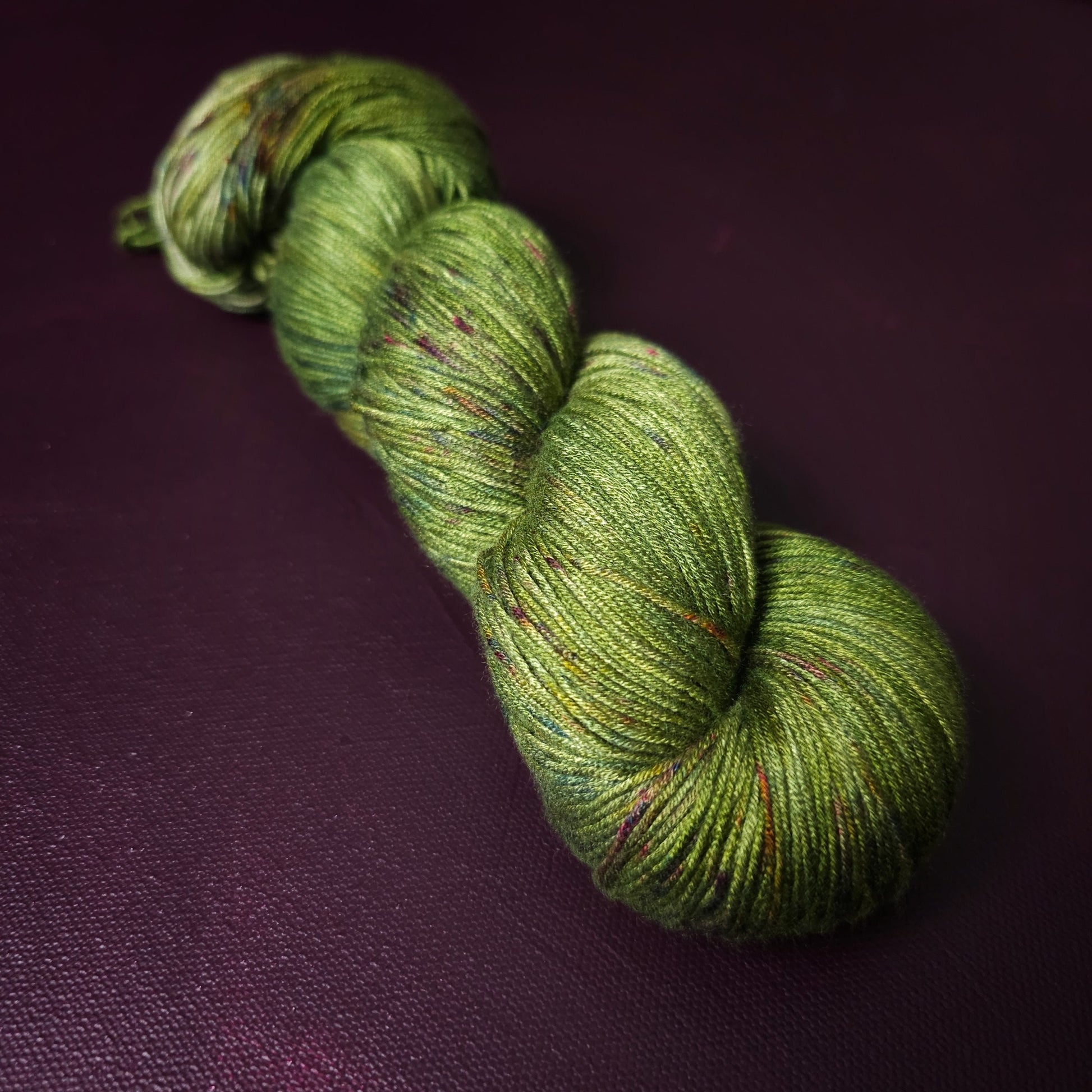 Hand dyed yarn ~ Don't Frog Me ***Dyed to order ~ fingering / DK weight tencel OR bamboo yarn, vegan, hand painted