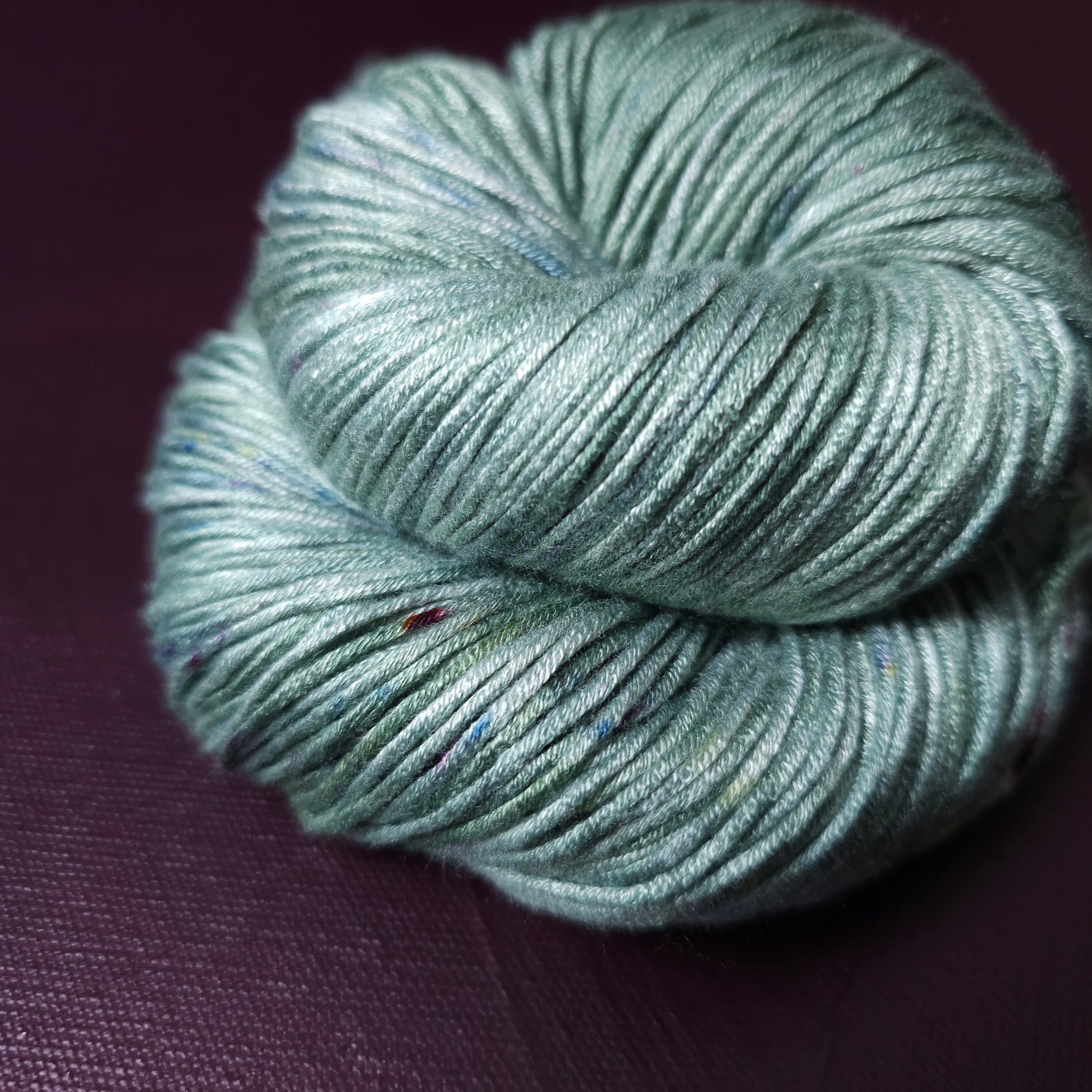 Hand dyed yarn ~ Moody Sage *** Dyed to order ~ fingering / DK weight tencel OR bamboo yarn, vegan, hand painted