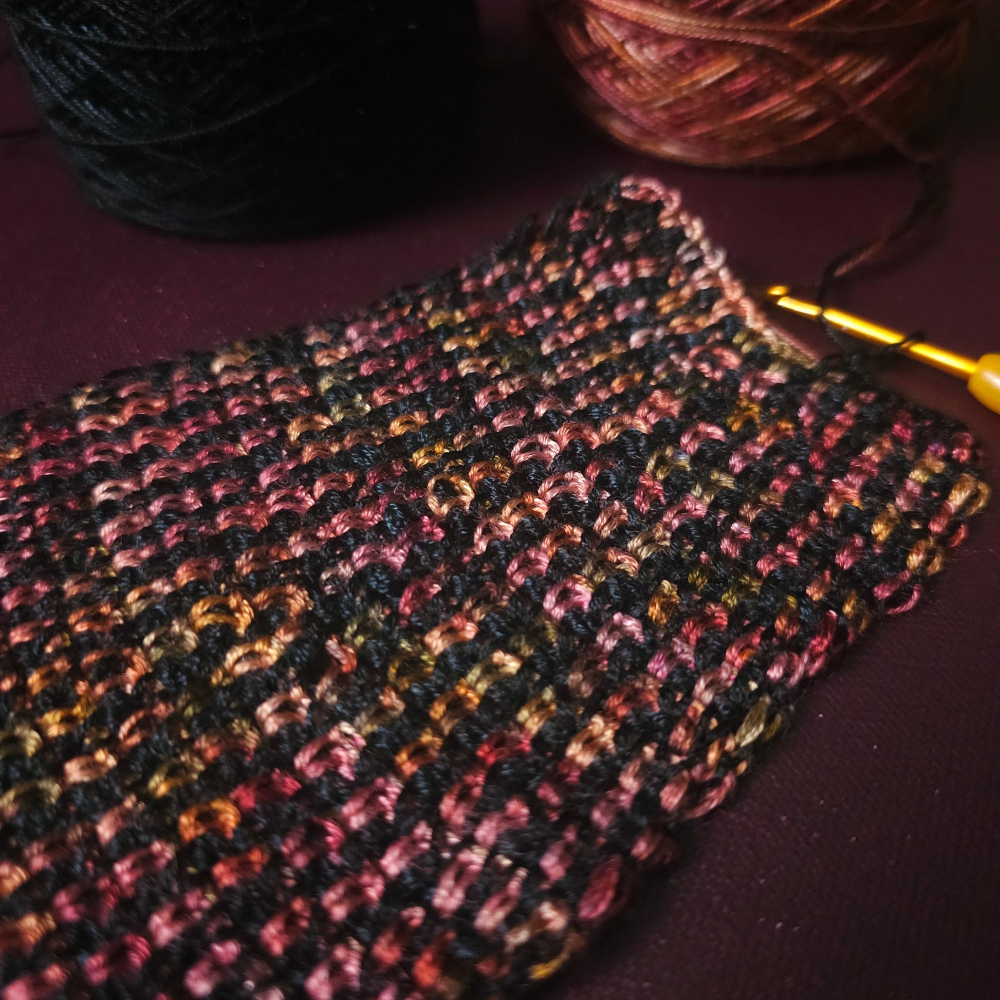 CROCHET PATTERN ~ Teatime Scarf ~ pattern only, pdf, structured scarf, small scarf, mini scarf, easy pattern, womens, mens, children's scarf