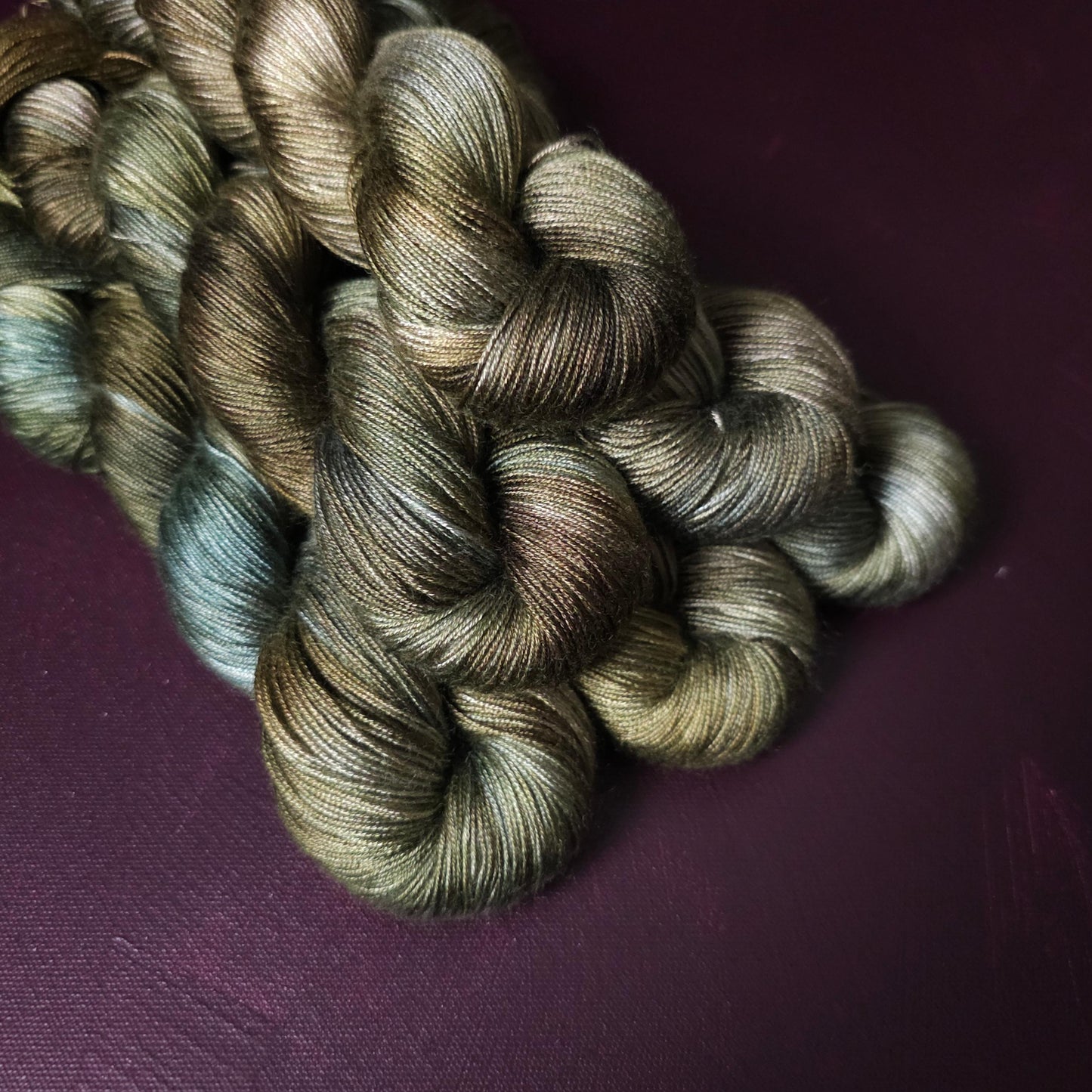Wolfs Gate ~ Ready To Ship~ Hand dyed vegan yarn, knitting gradient yarn, shiny crochet yarn, knitting supplies, fingering weight tencel yarn, silky soft shawl yarn