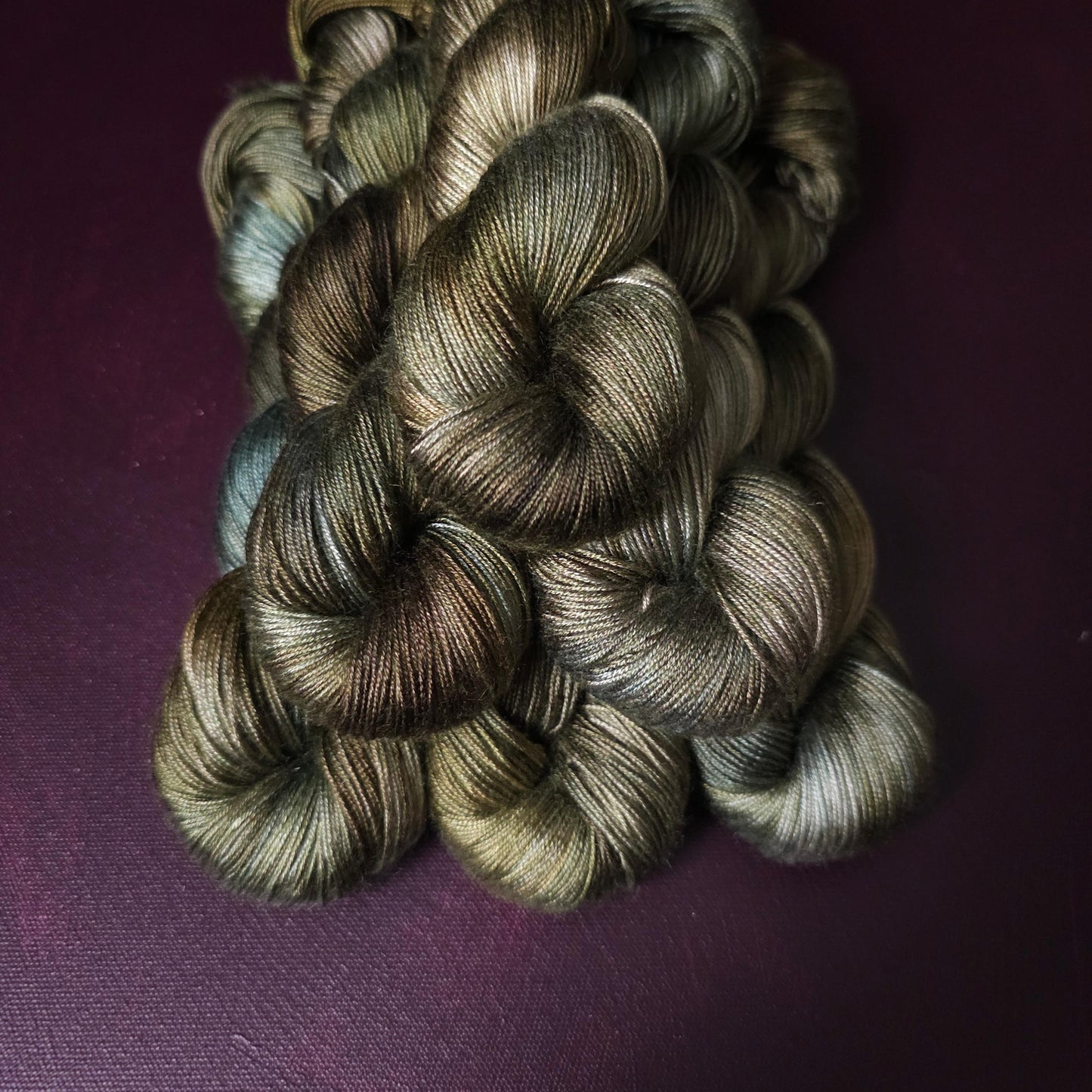 Wolfs Gate ~ Ready To Ship~ Hand dyed vegan yarn, knitting gradient yarn, shiny crochet yarn, knitting supplies, fingering weight tencel yarn, silky soft shawl yarn