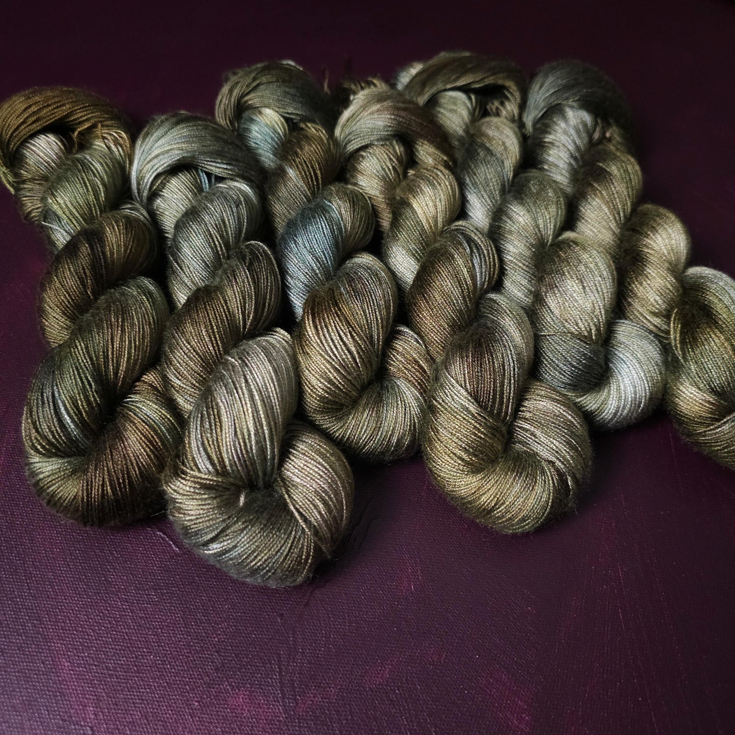 Wolfs Gate ~ Ready To Ship~ Hand dyed vegan yarn, knitting gradient yarn, shiny crochet yarn, knitting supplies, fingering weight tencel yarn, silky soft shawl yarn