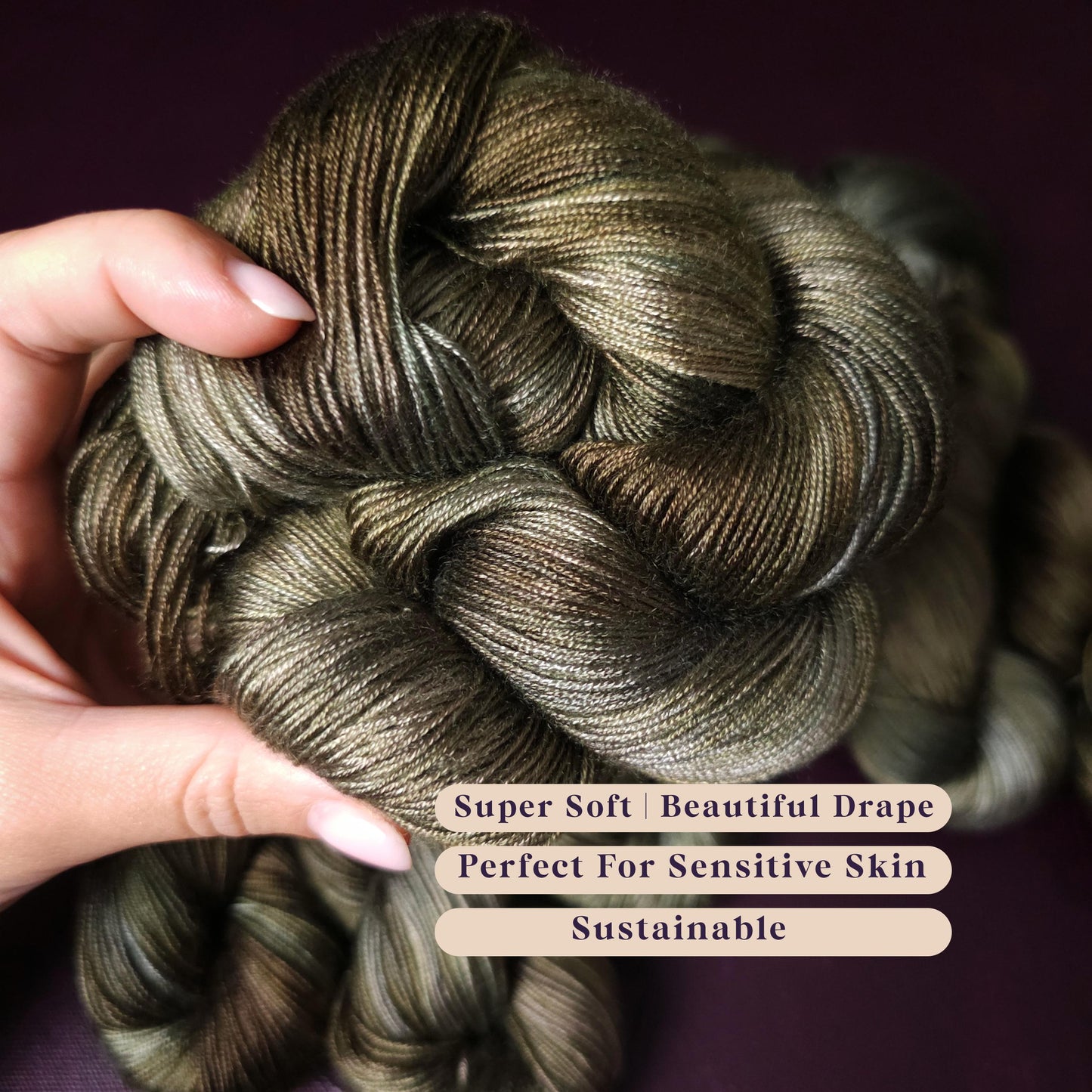 Wolfs Gate ~ Ready To Ship~ Hand dyed vegan yarn, knitting gradient yarn, shiny crochet yarn, knitting supplies, fingering weight tencel yarn, silky soft shawl yarn