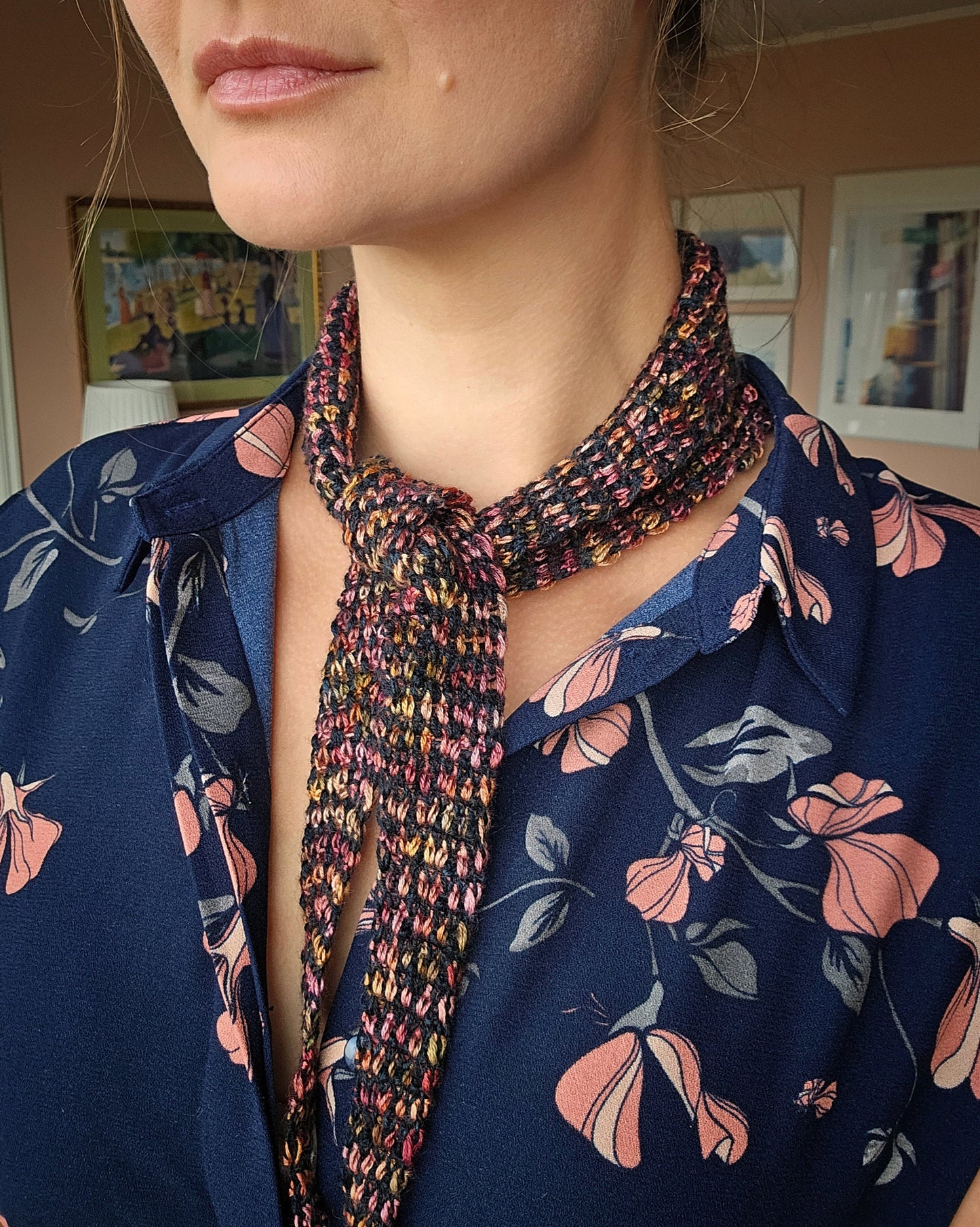 CROCHET PATTERN ~ Teatime Scarf ~ pattern only, pdf, structured scarf, small scarf, mini scarf, easy pattern, womens, mens, children's scarf