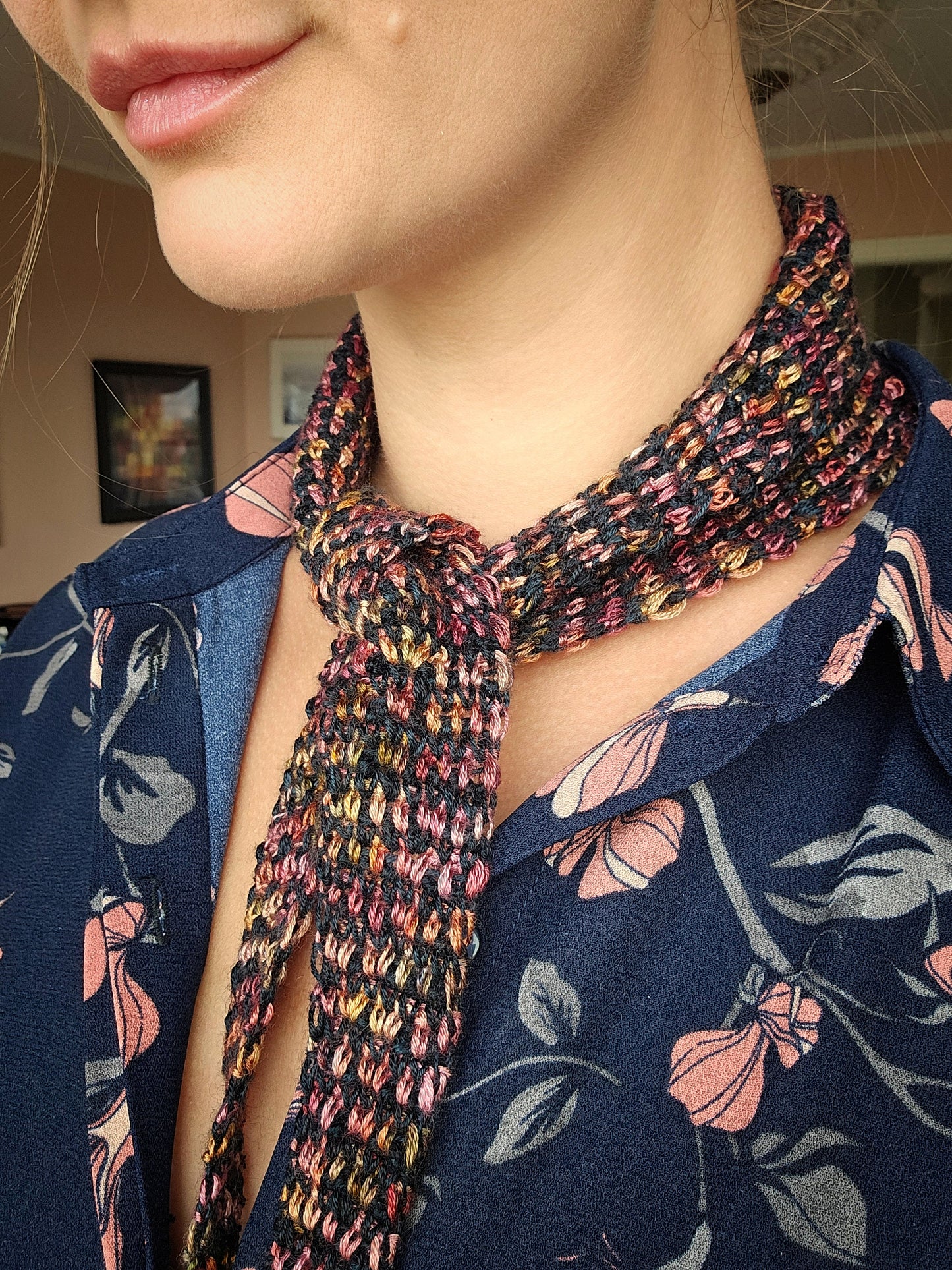 CROCHET PATTERN ~ Teatime Scarf ~ pattern only, pdf, structured scarf, small scarf, mini scarf, easy pattern, womens, mens, children's scarf