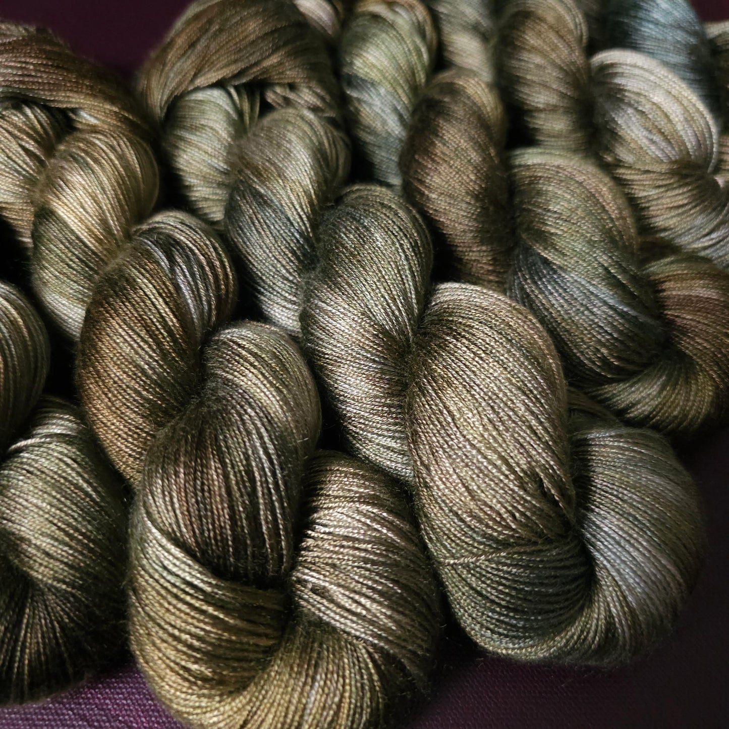 Wolfs Gate ~ Ready To Ship~ Hand dyed vegan yarn, knitting gradient yarn, shiny crochet yarn, knitting supplies, fingering weight tencel yarn, silky soft shawl yarn