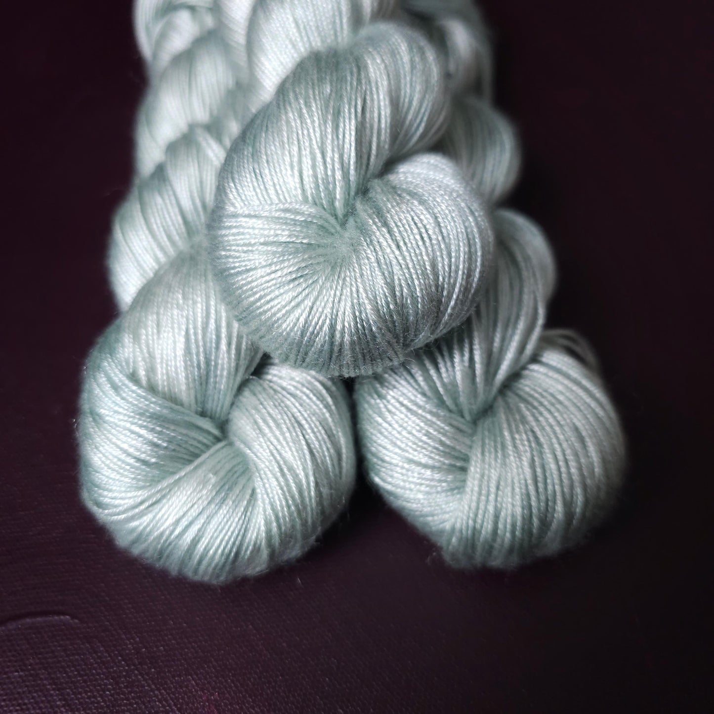 Heavenly Gray, hand dyed vegan yarn, soft yarn, fingering / DK weight knitting yarn, tencel OR bamboo yarn, shiny crochet thread,