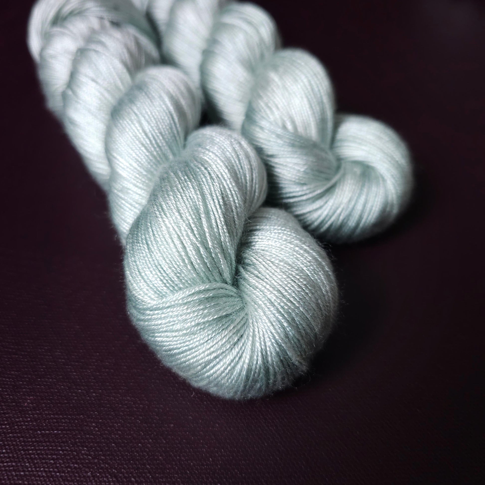 Heavenly Gray, hand dyed vegan yarn, soft yarn, fingering / DK weight knitting yarn, tencel OR bamboo yarn, shiny crochet thread,