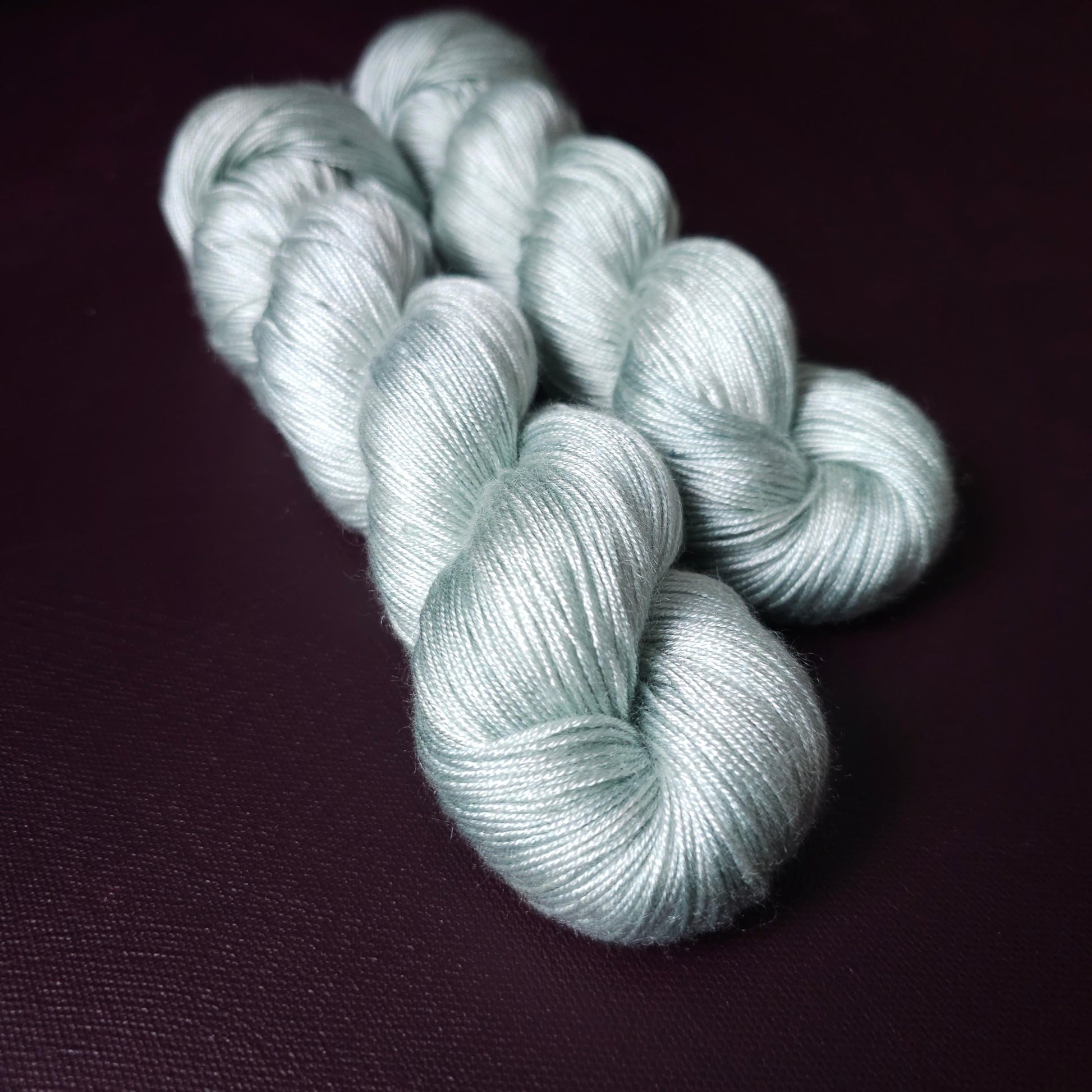 Heavenly Gray, hand dyed vegan yarn, soft yarn, fingering / DK weight knitting yarn, tencel OR bamboo yarn, shiny crochet thread,