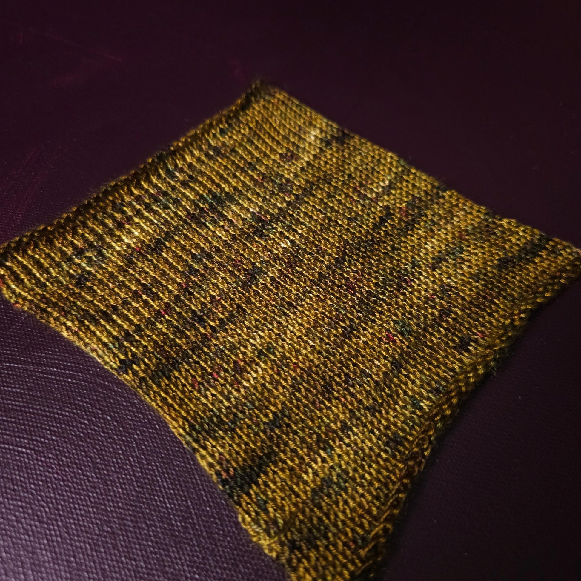 Dark Ochre Haze, hand dyed vegan yarn, speckled yarn, fingering / DK weight knitting yarn, tencel OR bamboo yarn, shiny crochet thread,