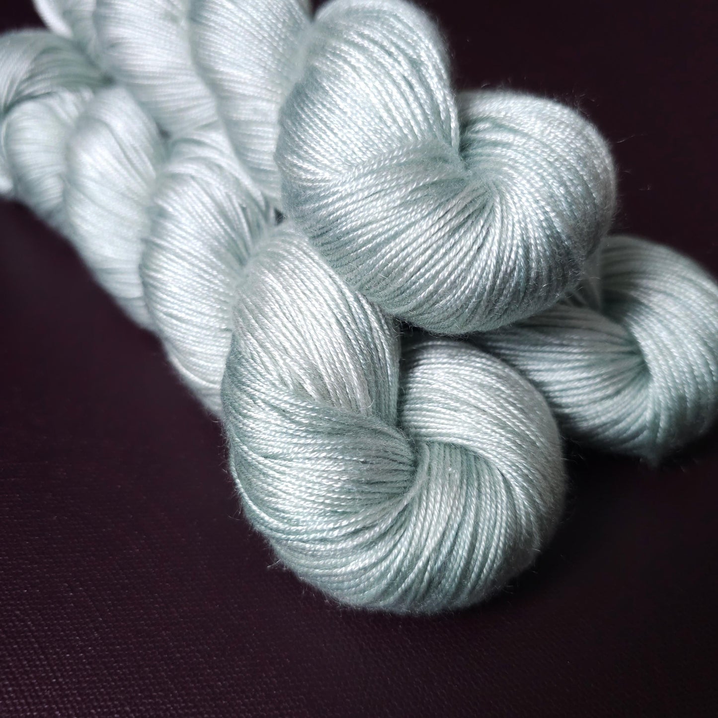 Heavenly Gray, hand dyed vegan yarn, soft yarn, fingering / DK weight knitting yarn, tencel OR bamboo yarn, shiny crochet thread,