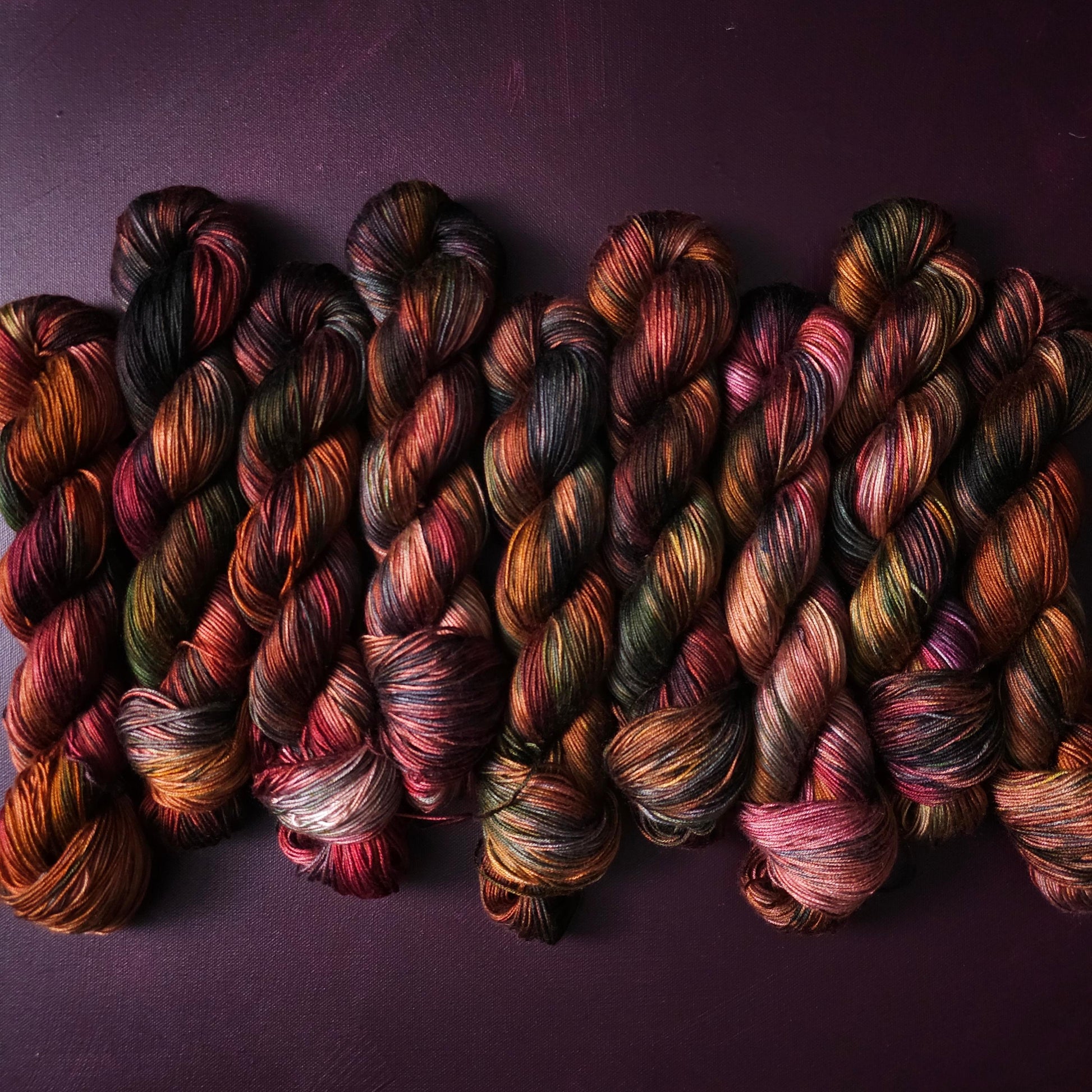 Hand Dyed Luxury Vegan Yarn, Pure Bliss, Knitting Variegated Yarn, Shiny Crochet Yarn, DK Weight Tencel Yarn, Silky Soft Shawl Yarn,