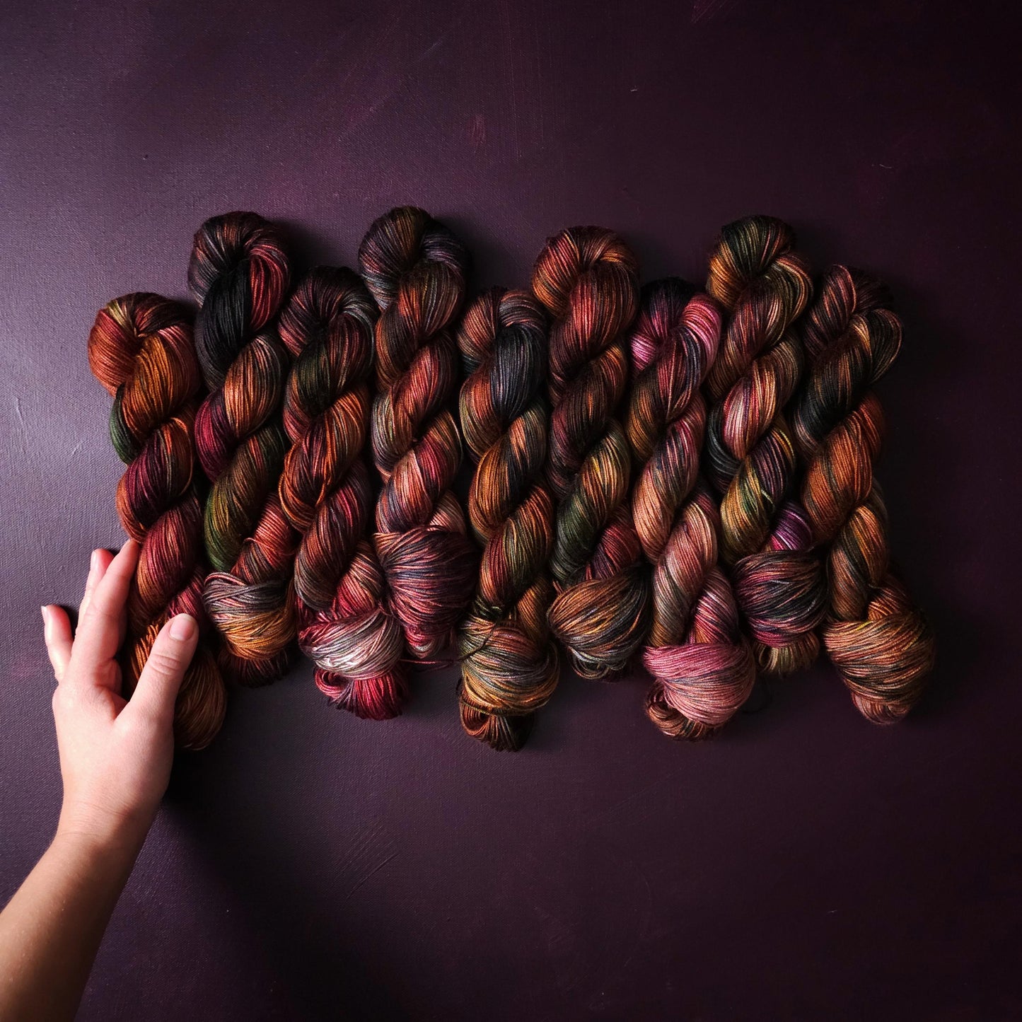 Hand Dyed Luxury Vegan Yarn, Pure Bliss, Knitting Variegated Yarn, Shiny Crochet Yarn, DK Weight Tencel Yarn, Silky Soft Shawl Yarn,