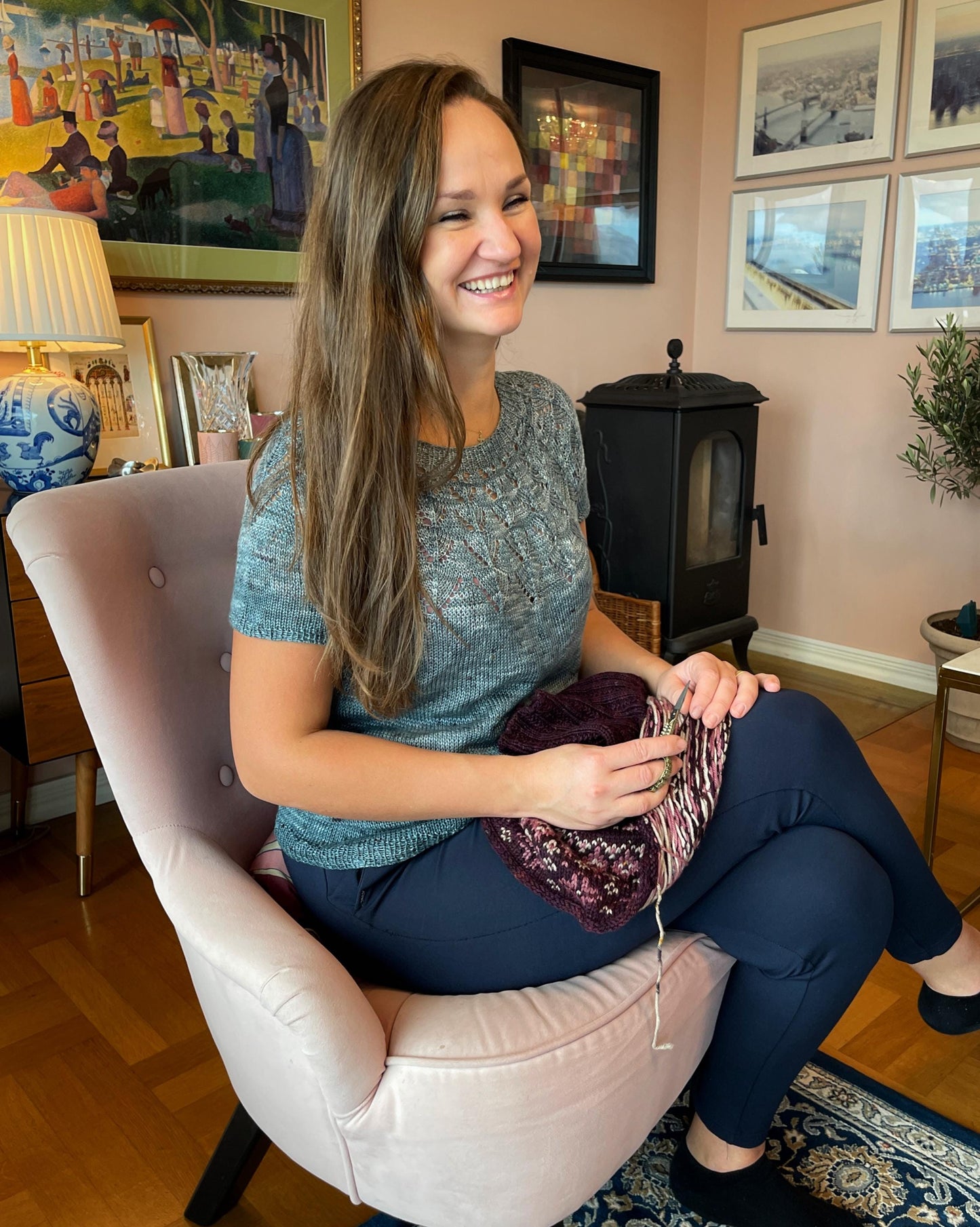 KNITTING PATTERN, Glacier Top, Beginner Friendly Lace Knitwear Tee PDF Tutorial, Vegan Yarn Summer T-Shirt, Draped Top, Easy Sweater Shirt