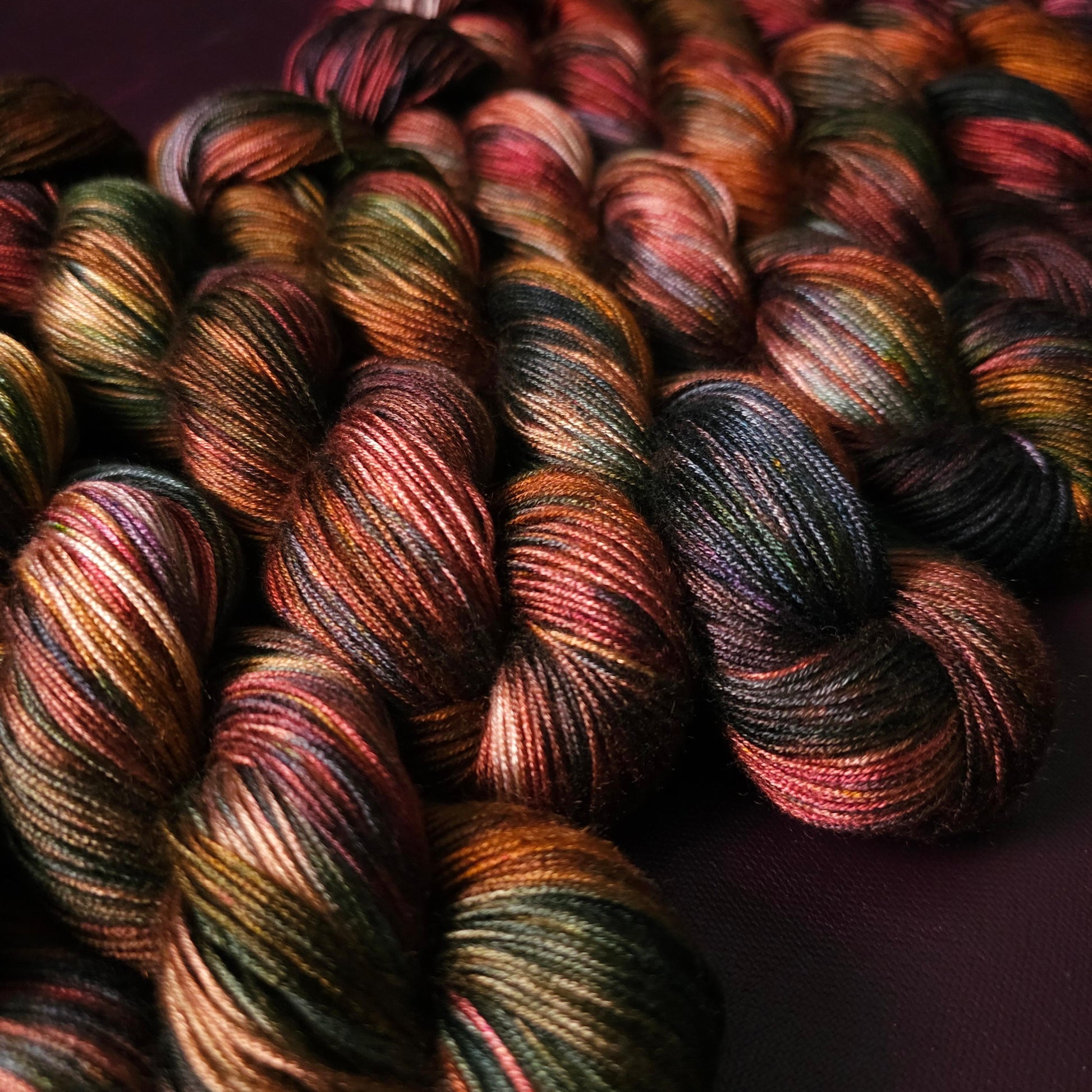 Hand Dyed Luxury Vegan Yarn, Pure Bliss, Knitting Variegated Yarn, Shiny Crochet Yarn, DK Weight Tencel Yarn, Silky Soft Shawl Yarn,