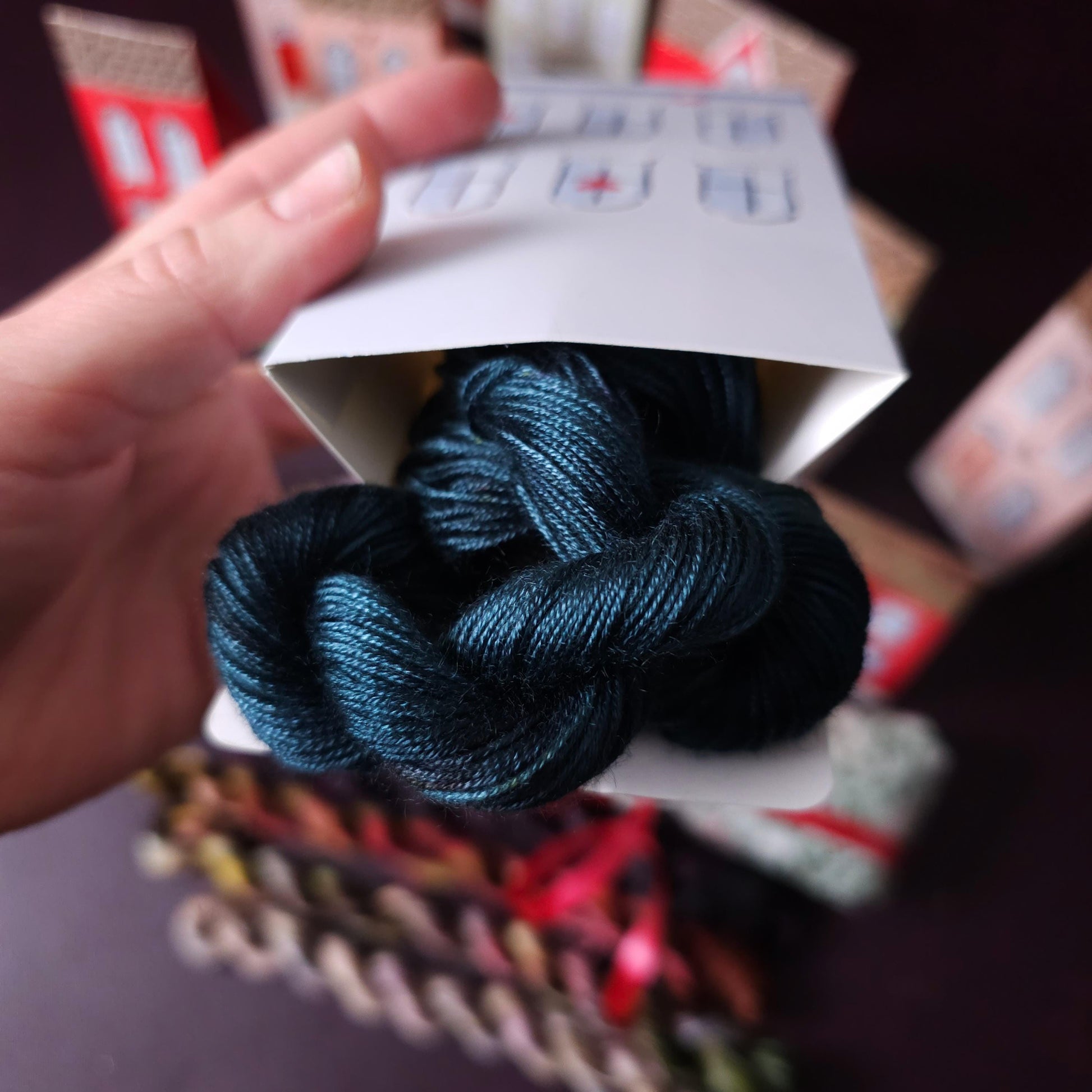 Hand dyed yarn, Vegan Yarn Advent Calendar 2025 PRE-ORDER, ~ fingering weight tencel OR bamboo yarn, vegan, hand painted