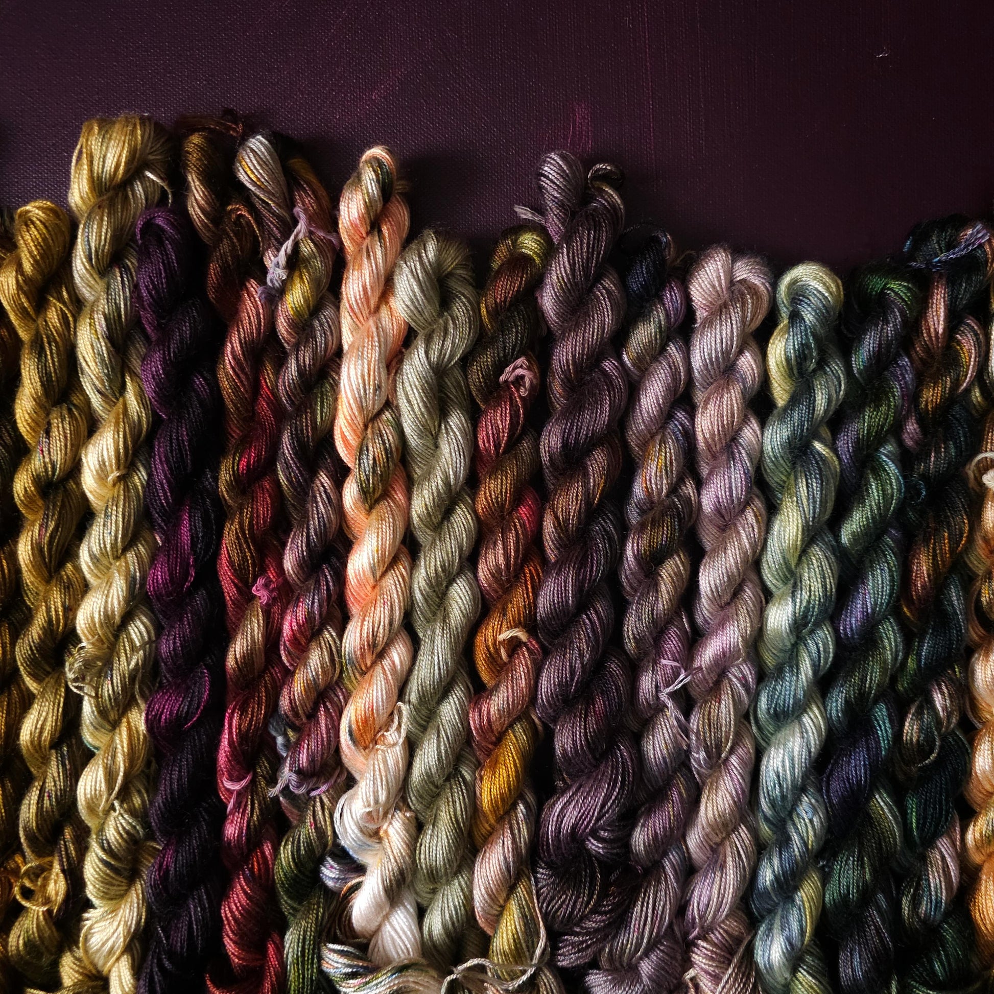 Hand dyed yarn, Vegan Yarn Advent Calendar 2025 PRE-ORDER, ~ fingering weight tencel OR bamboo yarn, vegan, hand painted