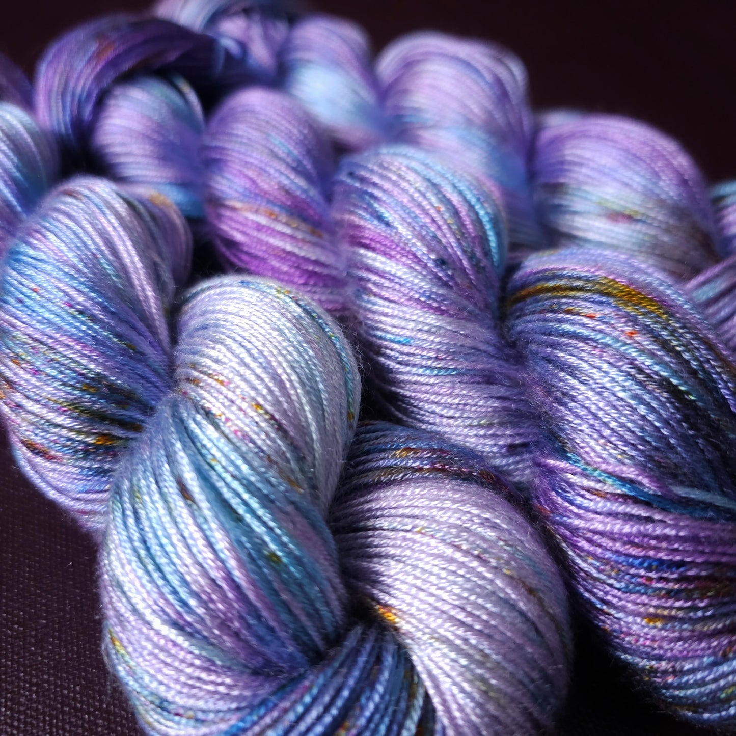 Unicorn Popsicle, Hand dyed vegan yarn, fingering / DK weight tencel, bamboo, mercerized cotton thread, hand painted knitting or crochet