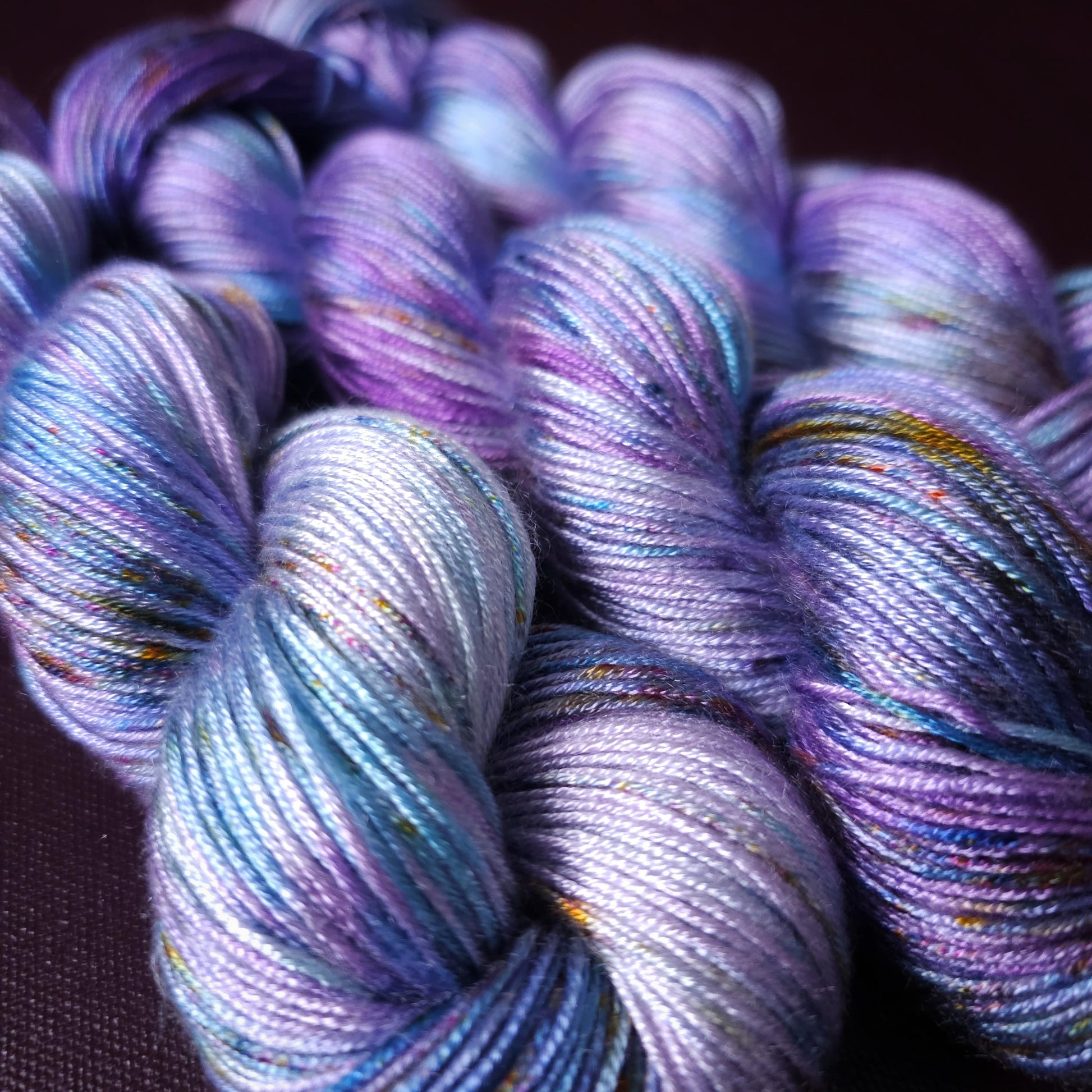 Unicorn Popsicle, Hand dyed vegan yarn, fingering / DK weight tencel, bamboo, mercerized cotton thread, hand painted knitting or crochet