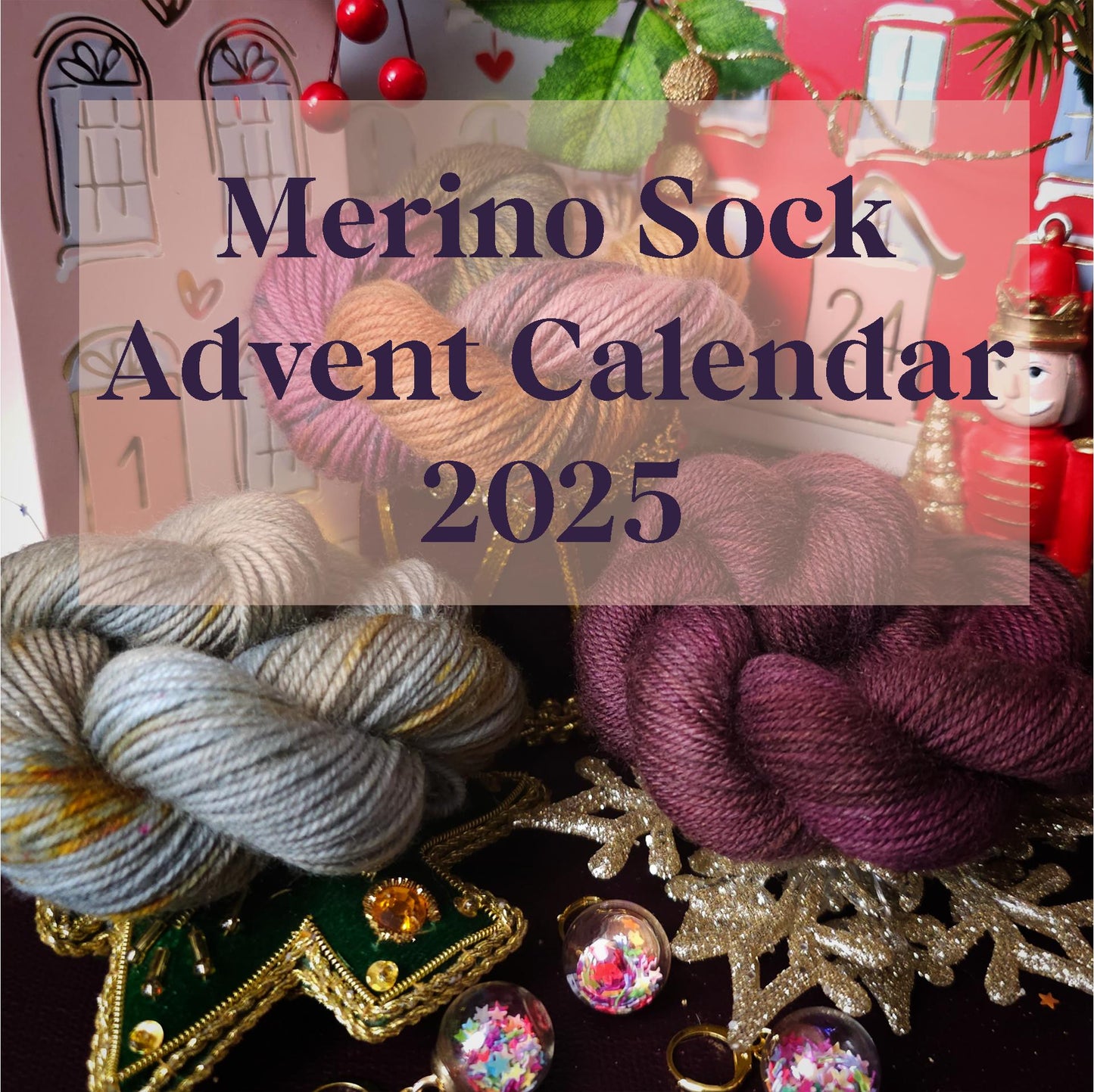 Hand dyed yarn, Merino Sock Yarn Advent Calendar 2025 PRE-ORDER, soft merino yarn, yarn advent, fingering weight, hand dyed yarn