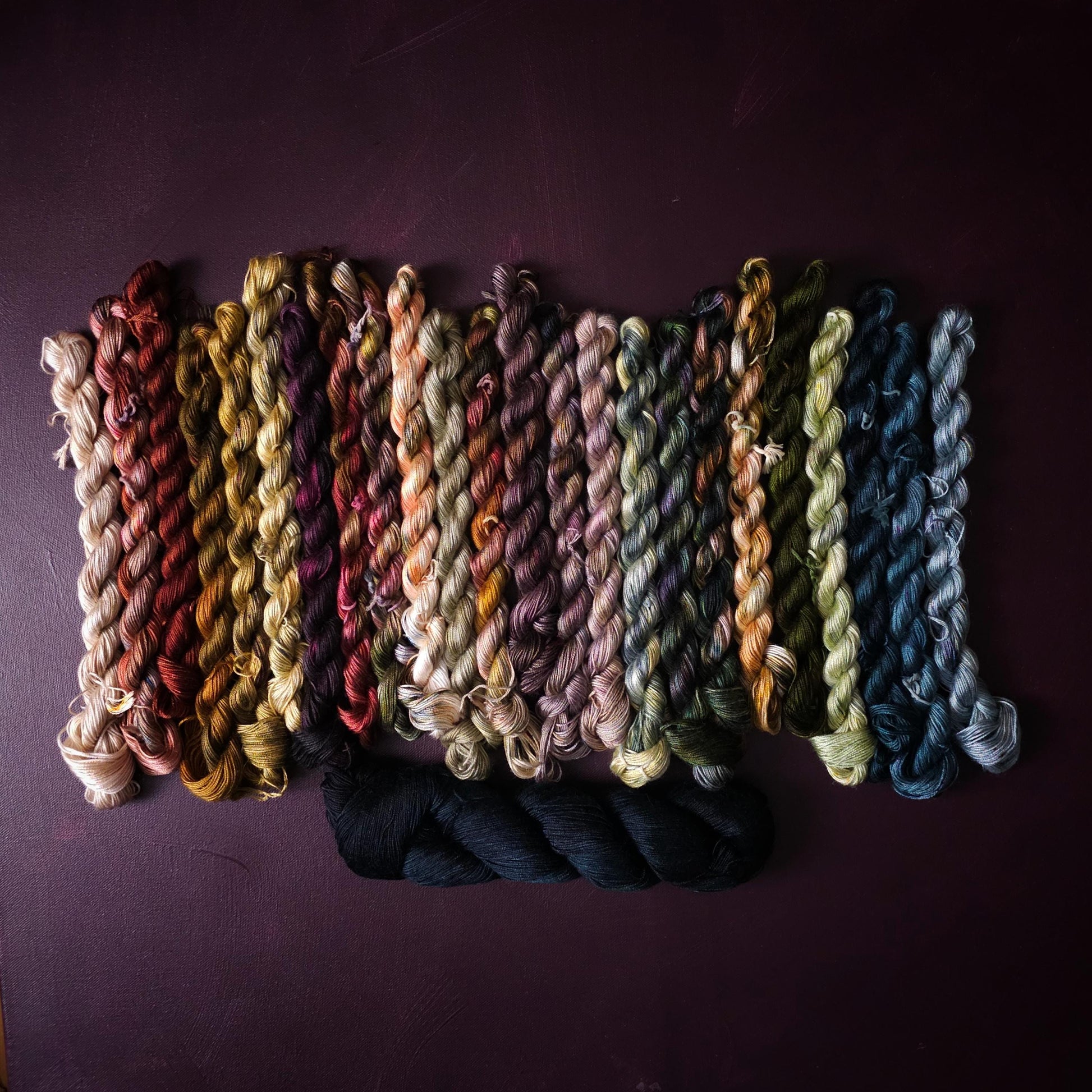 Hand dyed yarn, Vegan Yarn Advent Calendar 2025 PRE-ORDER, ~ fingering weight tencel OR bamboo yarn, vegan, hand painted