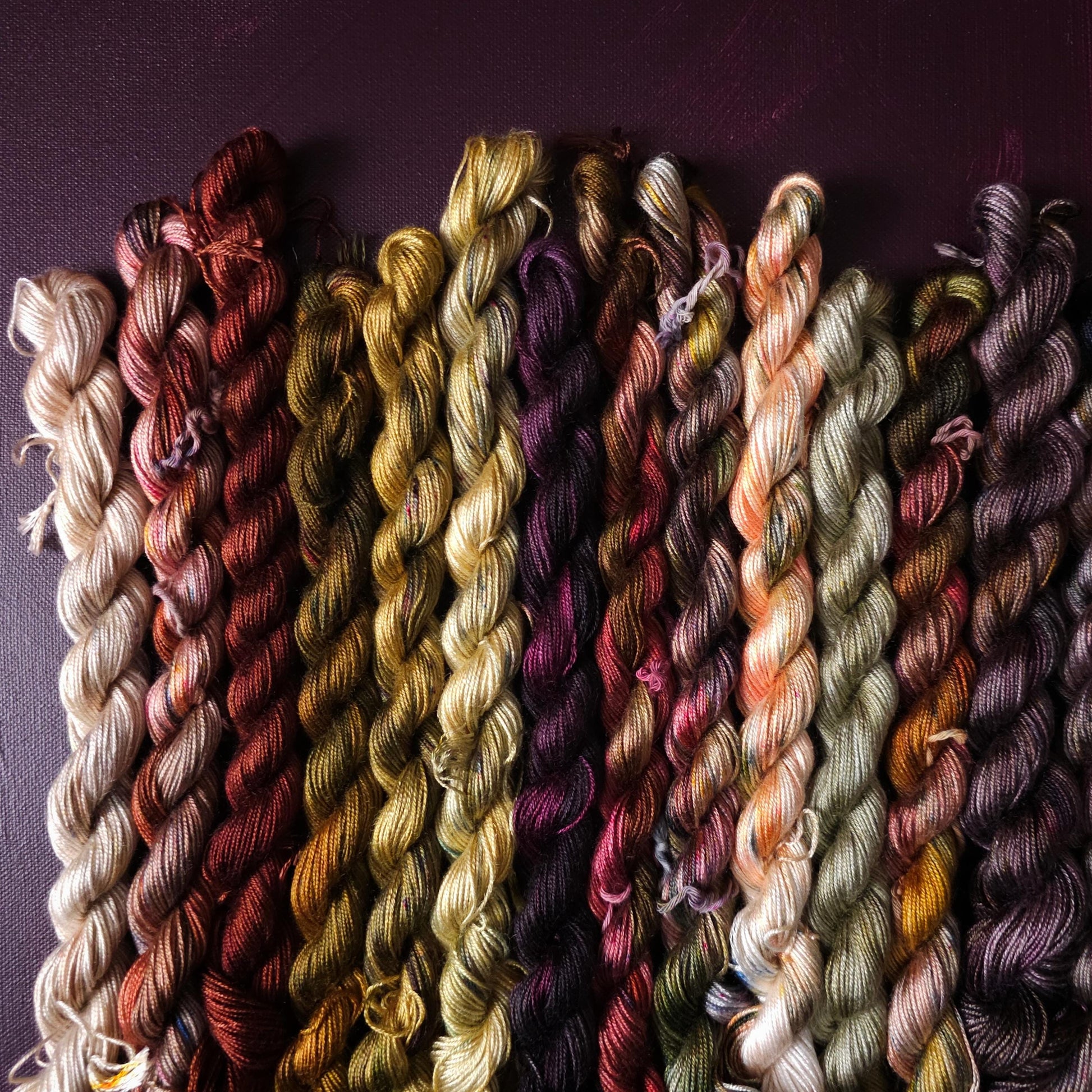 Hand dyed yarn, Vegan Yarn Advent Calendar 2025 PRE-ORDER, ~ fingering weight tencel OR bamboo yarn, vegan, hand painted